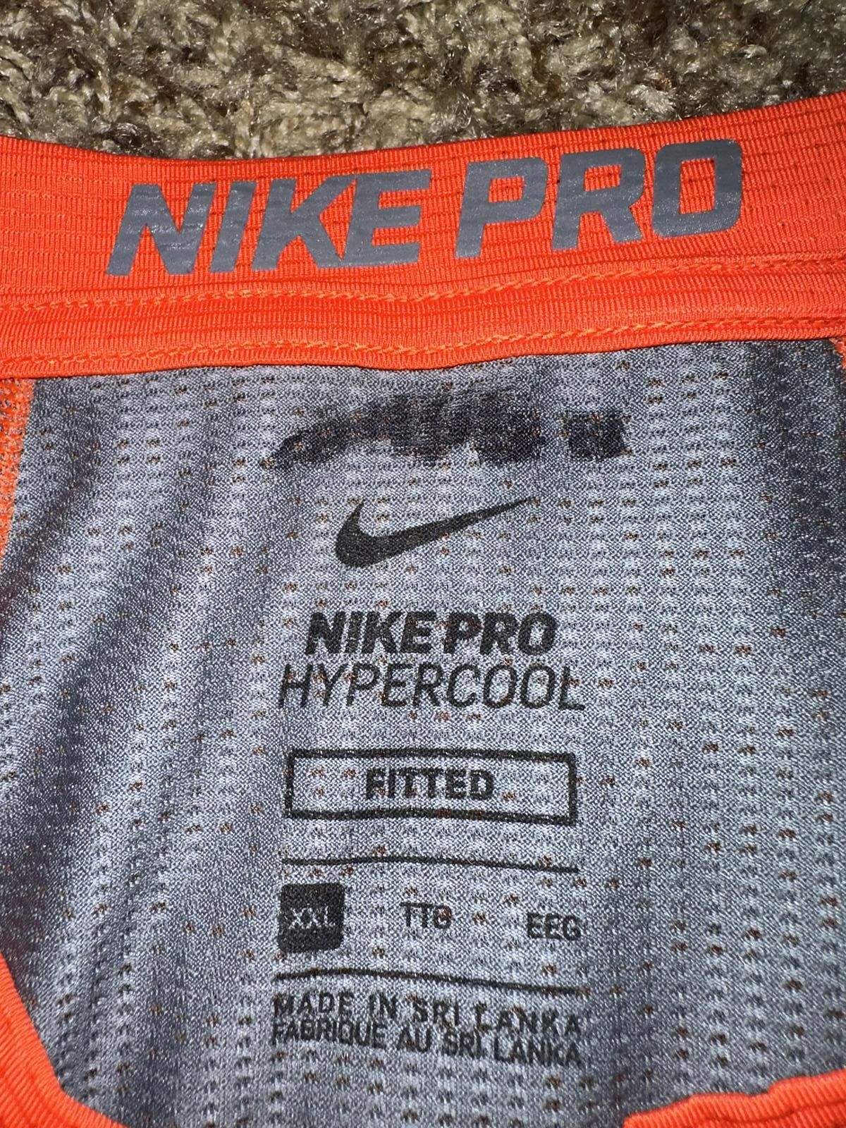 Nike Nike Men’s Pro Hypercool Training Compression Long Sleeve Orange Shirt Size US XXL / EU 58 / 5 - 3 Thumbnail