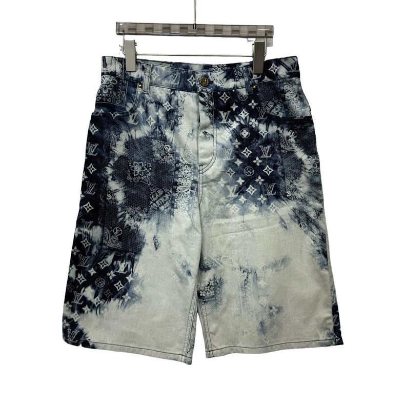 Louis Vuitton Louis Vuitton Tie-dyed cashew flower denim shorts Size US 30 / EU 46 - 2 Thumbnail