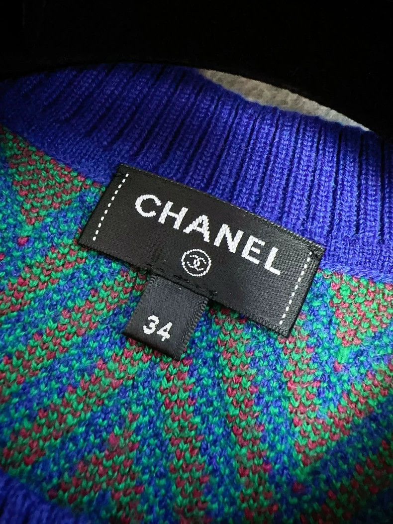 Chanel Chanel 21K autumn and winter purple mixed-color cashmere d Size XXS / US 00 / IT 34 - 5 Thumbnail