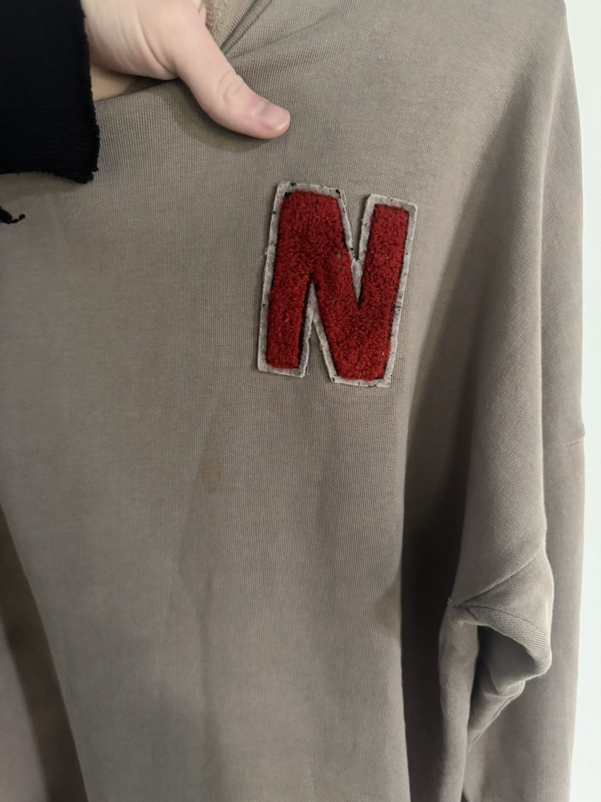 Raf Simons 1/1 2005 10th Anniversary College Chenille Patch Turtleneck Size US L / EU 52-54 / 3 - 3 Thumbnail