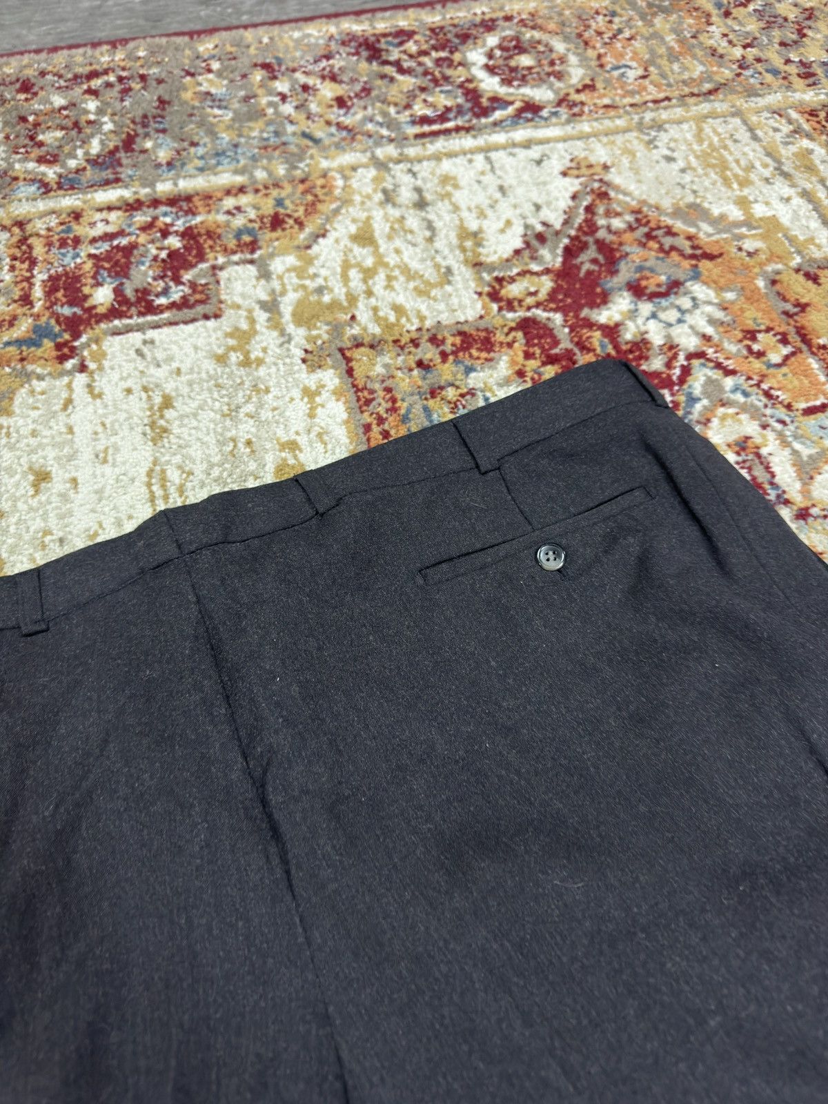 Hiltl Vintage Suit Pants Wool Blend Striped Wide Leg Baggy Formal Size US 36 / EU 52 - 5 Thumbnail