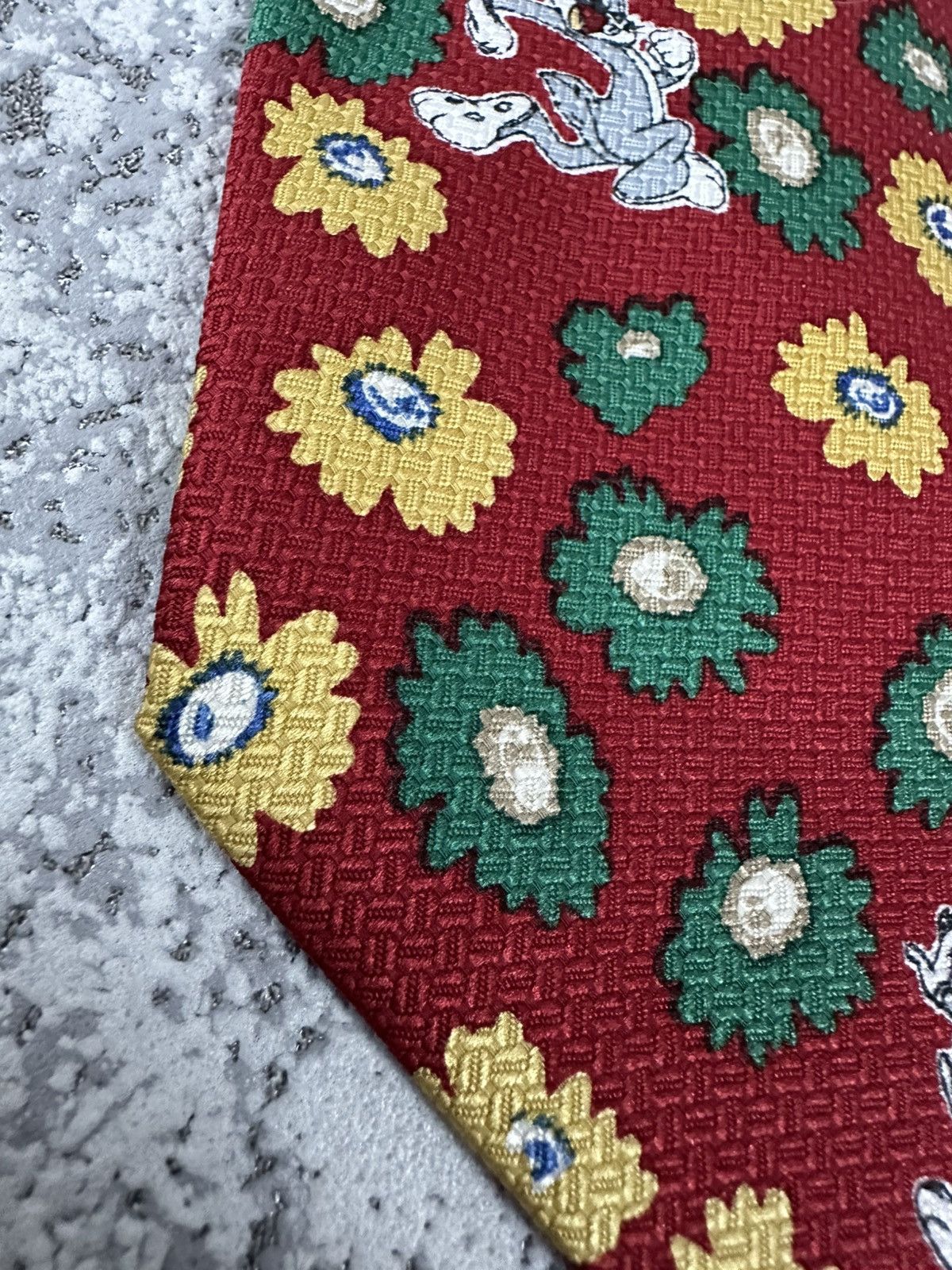 Cartoon Network Looney Tunes 1995 Warner Bros Vintage Tie Floral Size ONE SIZE - 3 Thumbnail