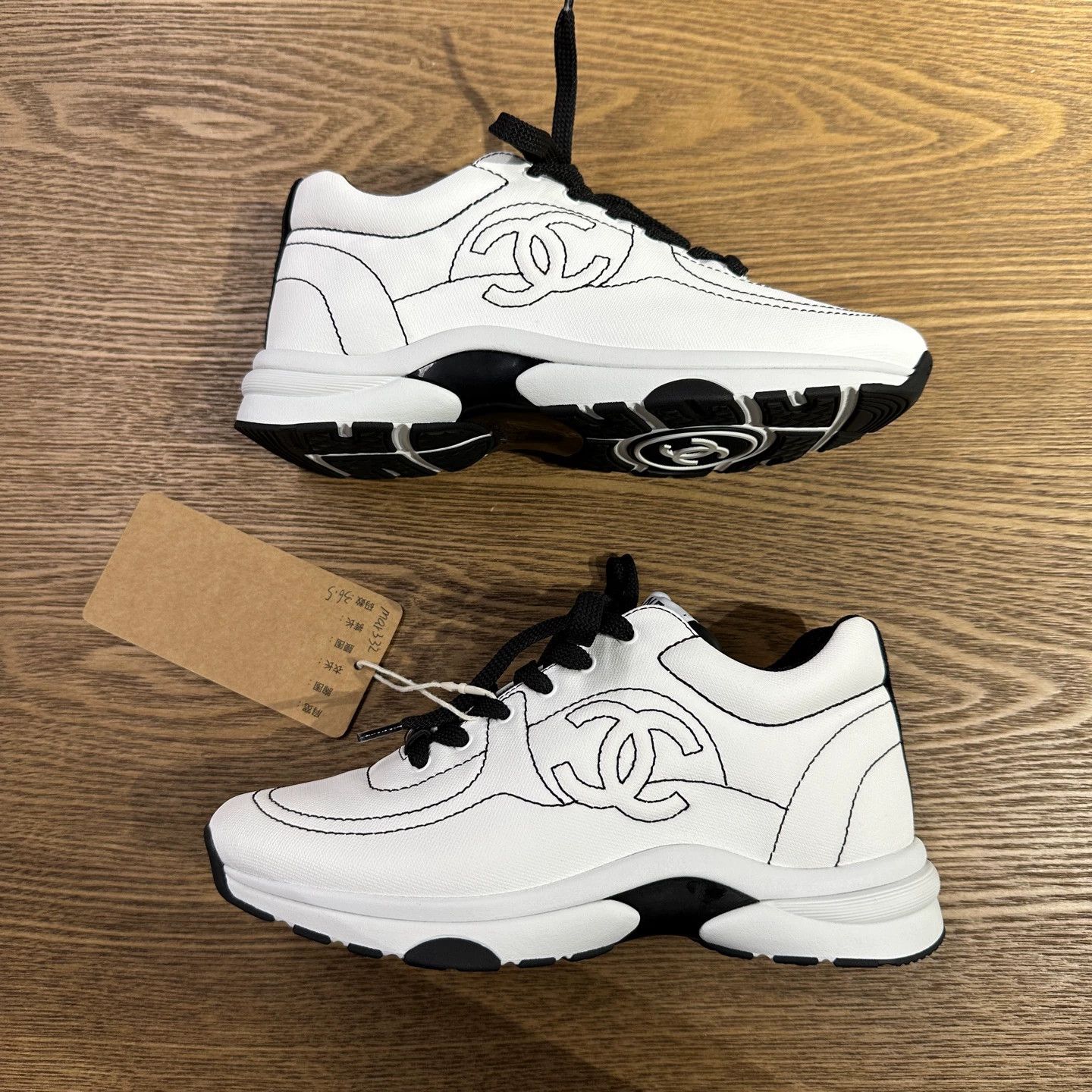 Chanel Chanel comic line casual sneakers women's 36.5 Size US 6 / IT 36 - 3 Thumbnail