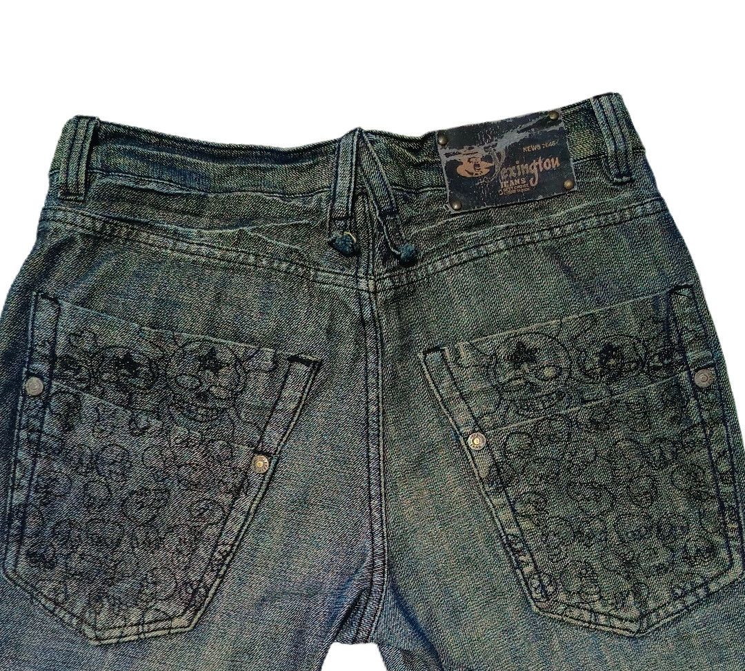 20471120 Steals‼️vintage The Japanese Skulls Denim Jeans Size US 31 - 4 Thumbnail