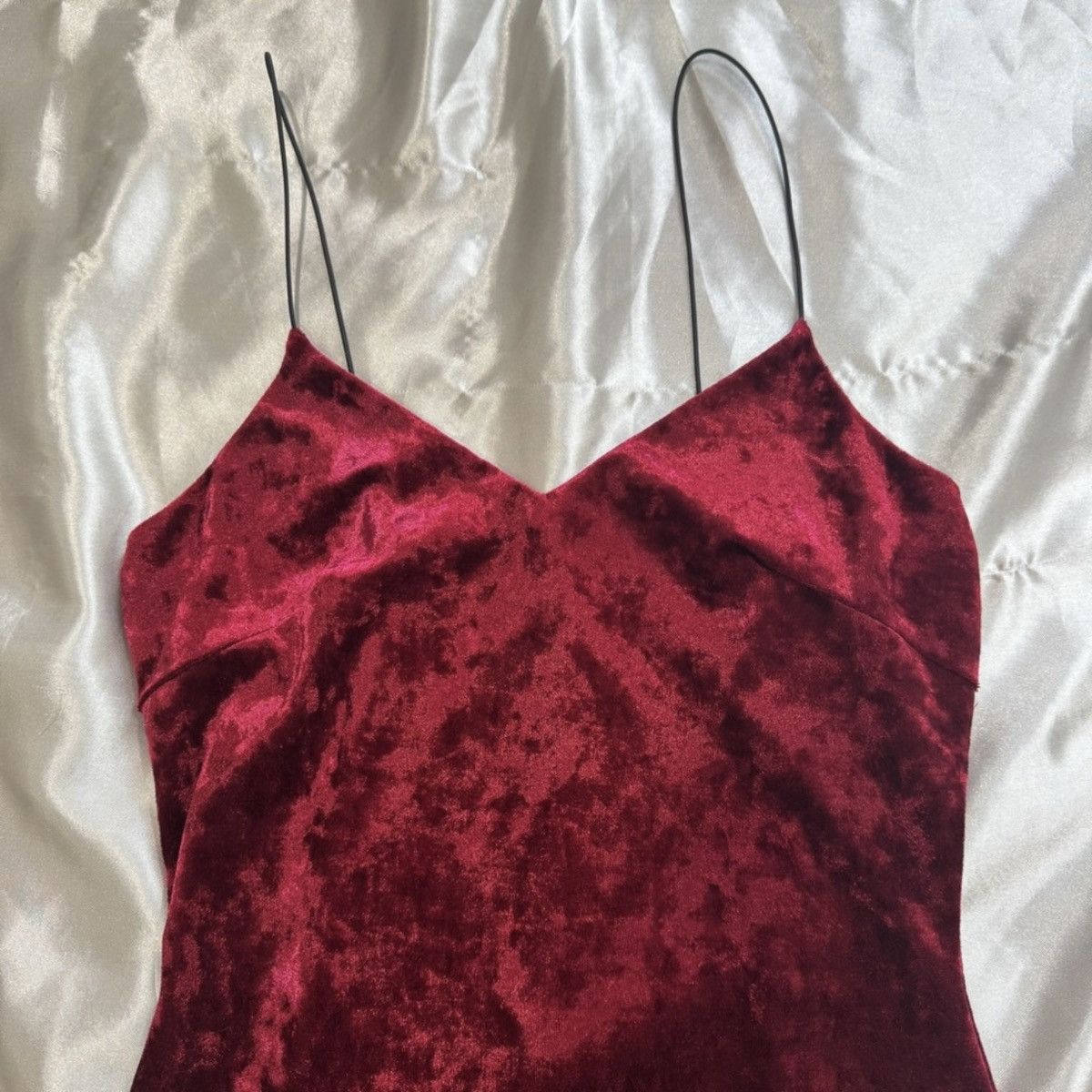 Other Red Velvet Midi Dress Size S / US 4 / IT 40 - 4 Thumbnail