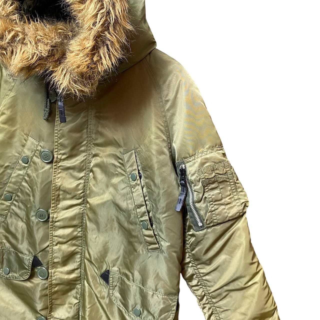 Alpha Industries × Vintage VINTAGE ALPHA INDUSTRIES SUNFADED HOODIE BOMBER MILITARY Size US S / EU 44-46 / 1 - 3 Thumbnail