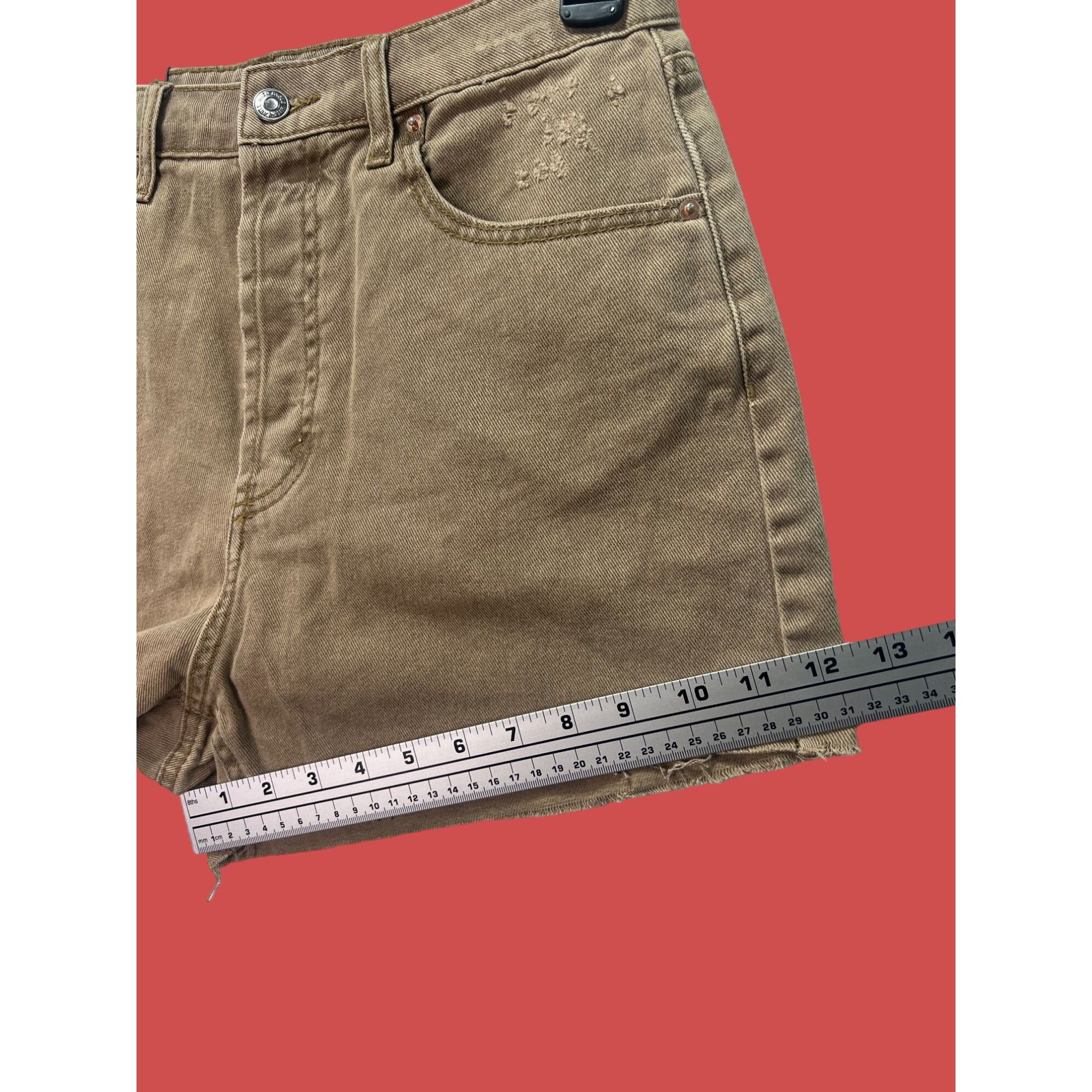 Other Wild Fable - Women's High Waisted Denim Shorts - Brown - 8 Size 30" / US 8 / IT 44 - 5 Thumbnail