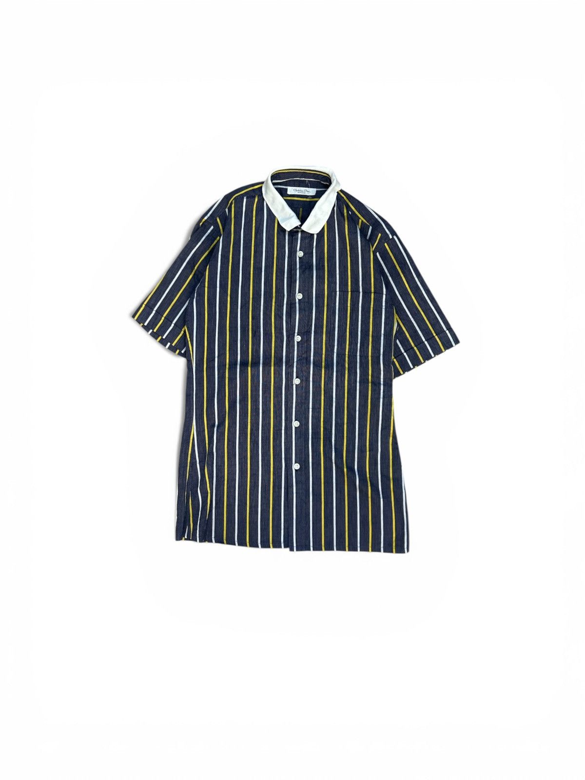 Christian Dior Monsieur Christian Dior Monsieur Vintage Striped Button Up Shirt Size US S / EU 44-46 / 1 - 1 Thumbnail