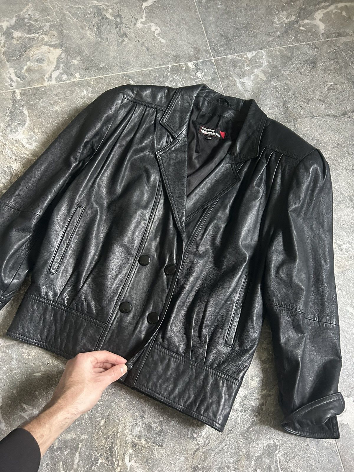 Vintage Y2K VINTAGE LEATHER JACKET SOLID STYLE Y2K WOMENS Size XS / US 0-2 / IT 36-38 - 6 Thumbnail