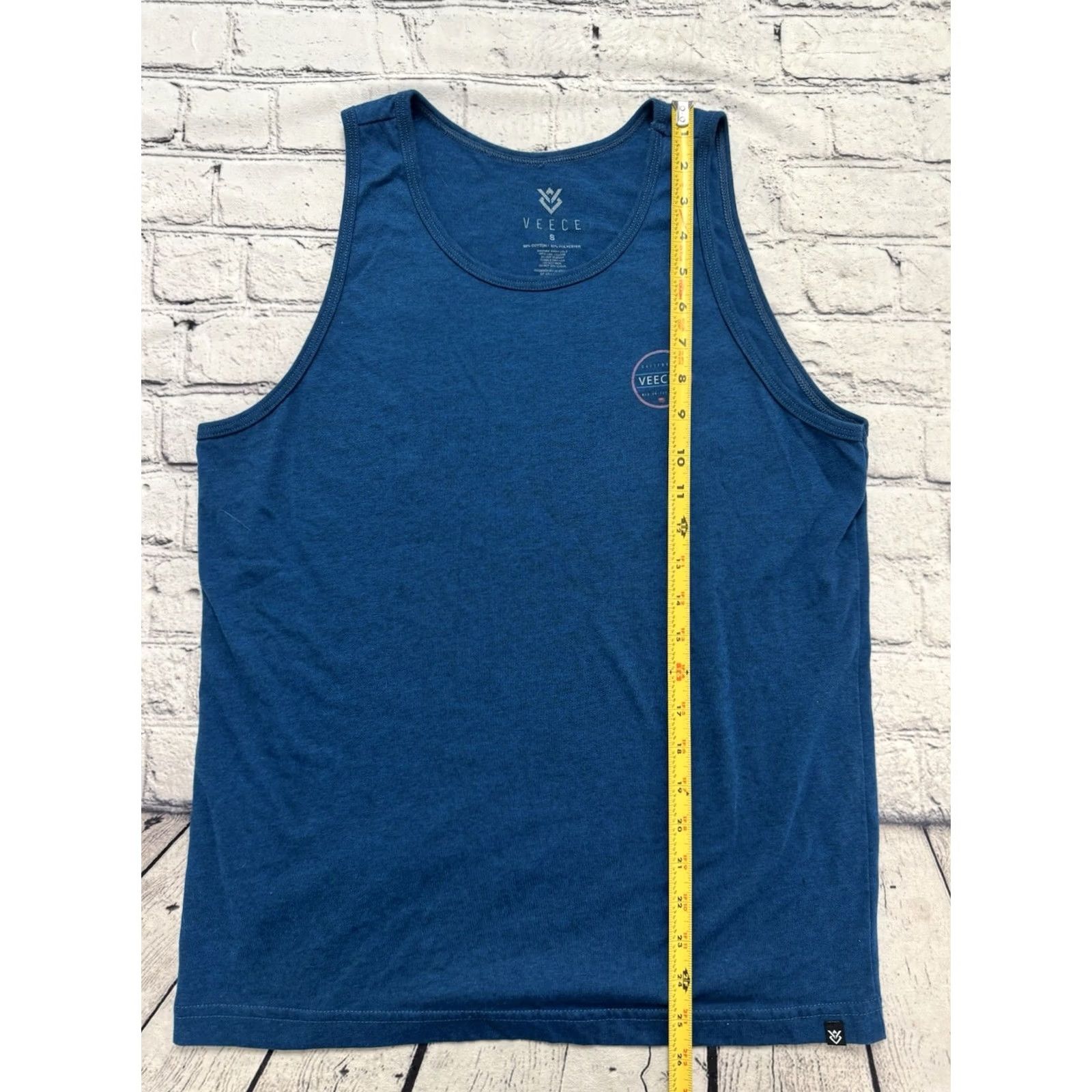 Vintage Veece Tank Top Mens Blue Graphic Print Sleeveless Pullover Regular Size S Casual Activewear Shirt Size US S / EU 44-46 / 1 - 2 Thumbnail