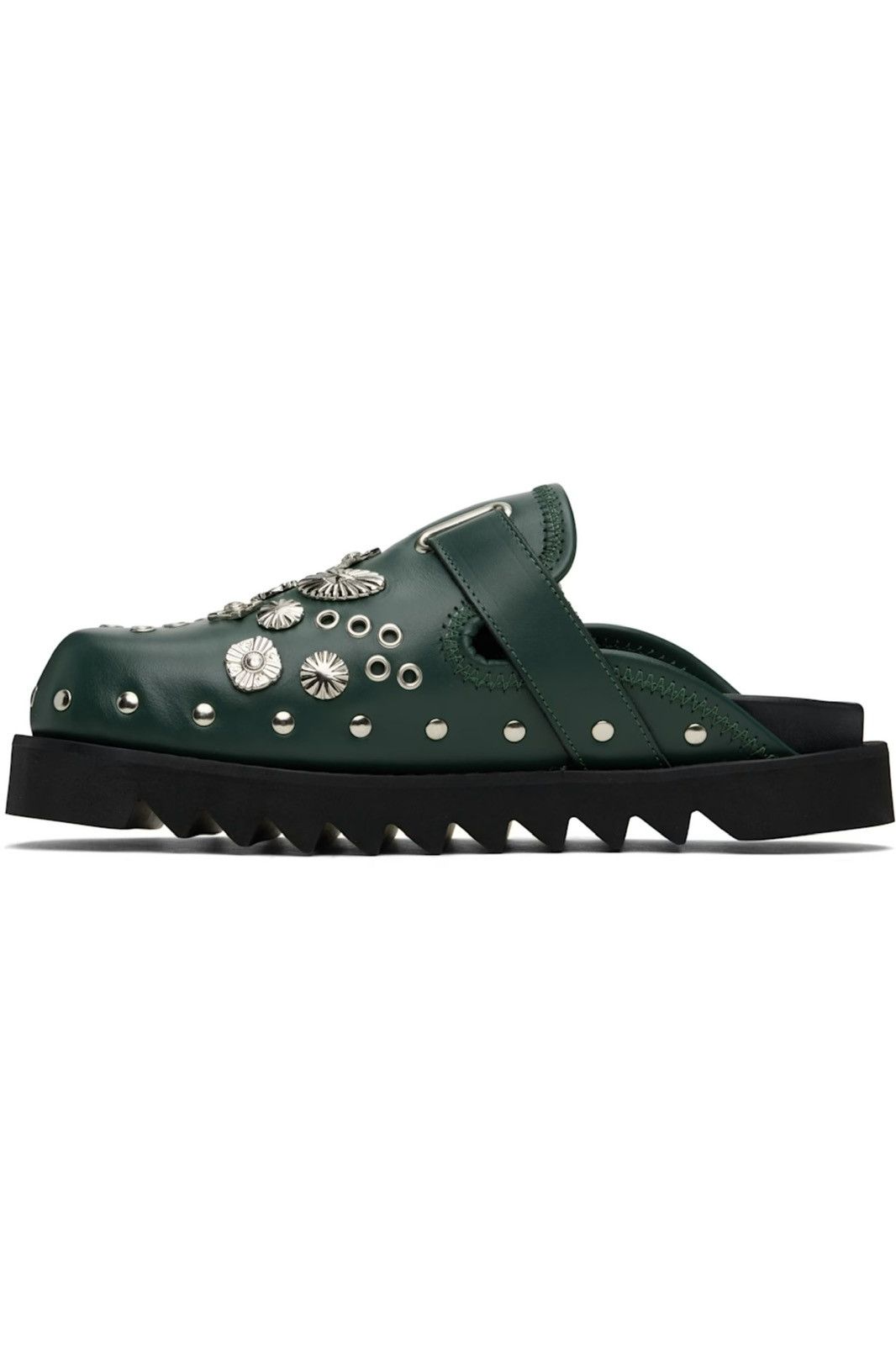 TOGA VIRILIS TOGA VIRILIS Green Eyelet Metal Sabot Slip-on Loafers Size US 11 / EU 44 - 7 Thumbnail