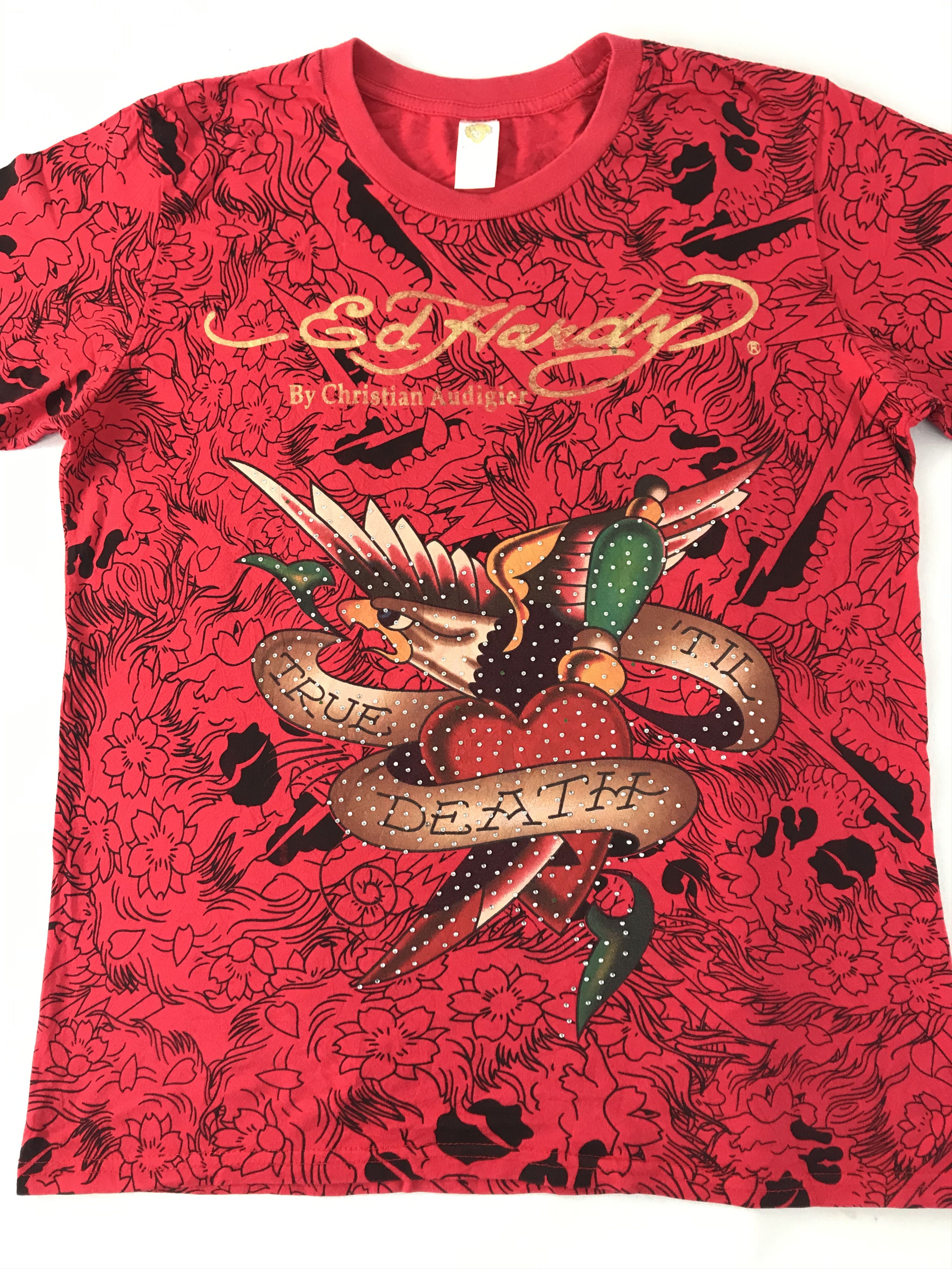 Christian Audigier Ed Hardy By Christian Audigier Tattoo Stud Printed Tee Size US M / EU 48-50 / 2 - 3 Thumbnail