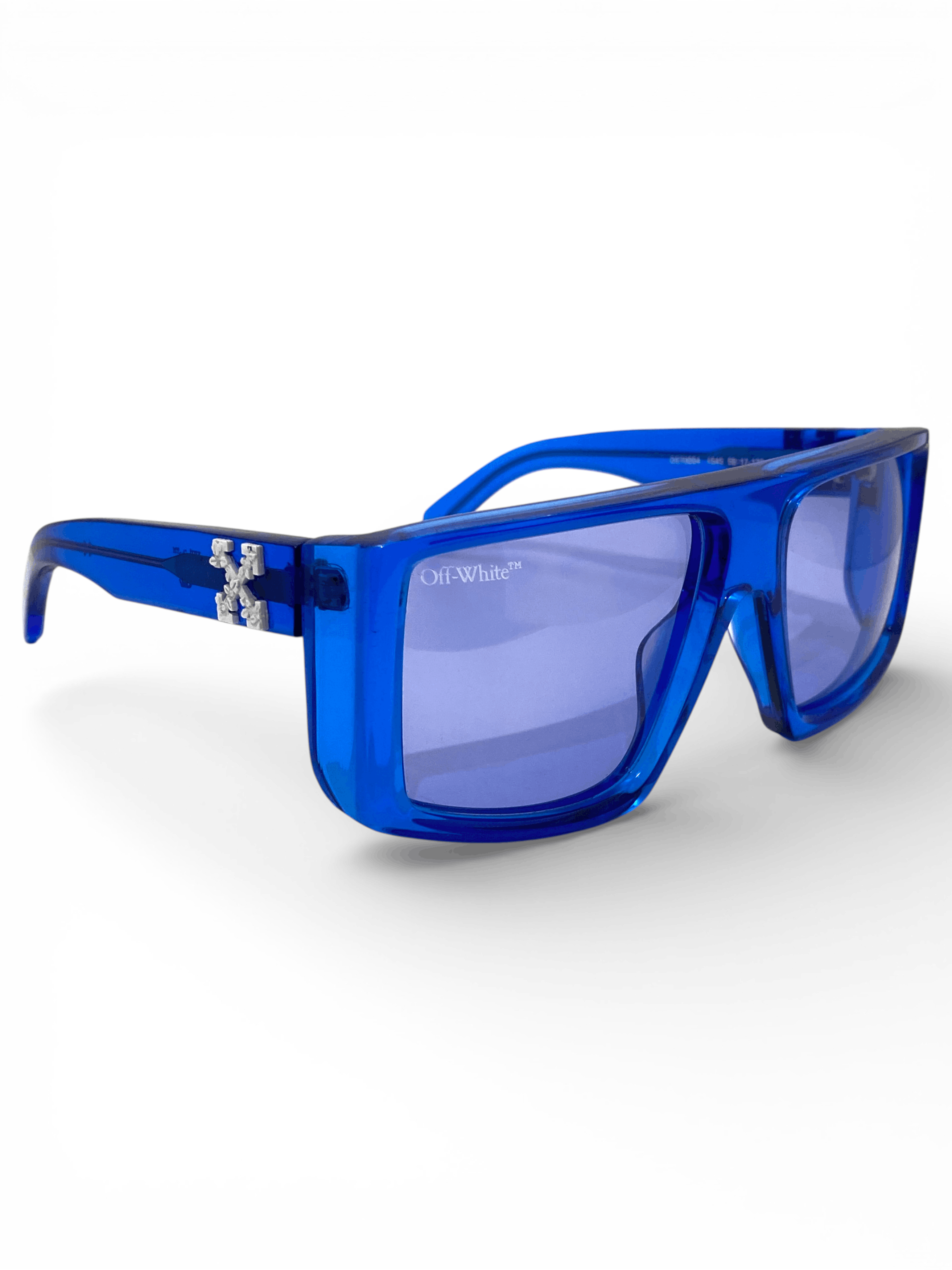 Off-White OFF WHITE Arrows Logo Alps Oversized Square Blue Sunglasses Size ONE SIZE - 2 Thumbnail