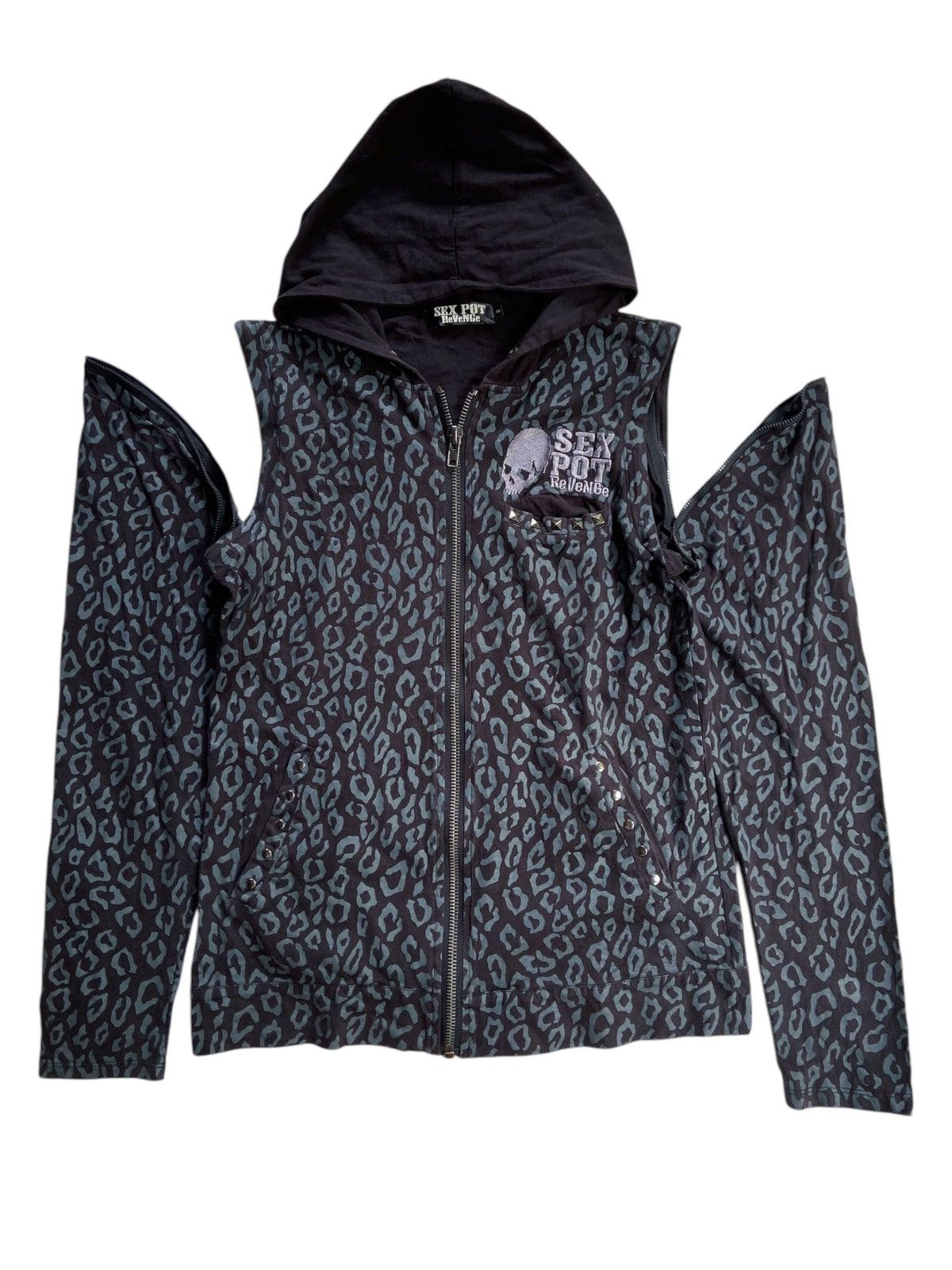 Sex Pot ReVeNGe SEX POT REVENGE PUNK ZIP HOODIE & CAN BE VEST JACKET Size US M / EU 48-50 / 2 - 2 Thumbnail