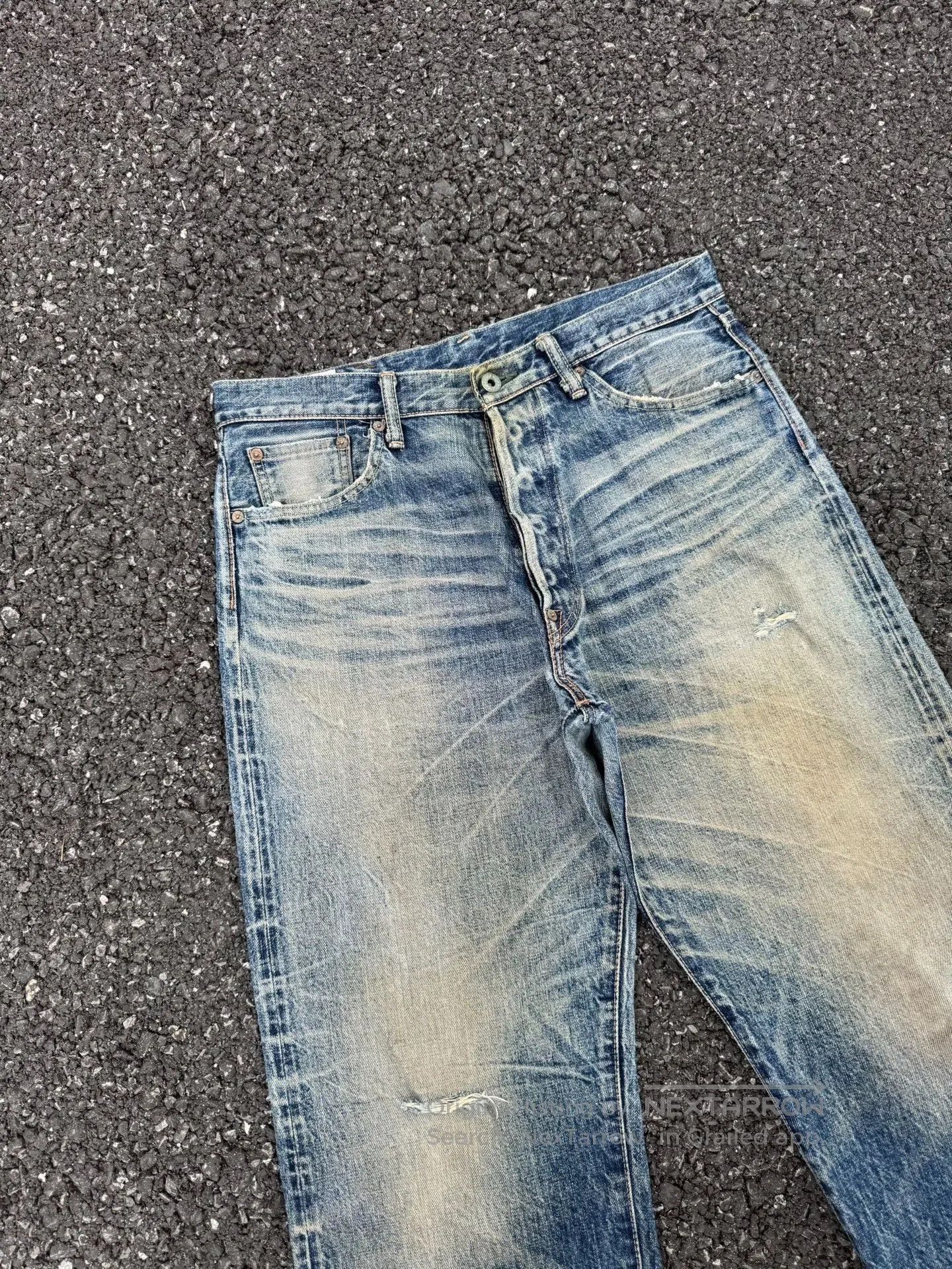 Vintage Vintage EIGHTG 00s Washed Blue Jeans. Size US 34 / EU 50 - 2 Thumbnail