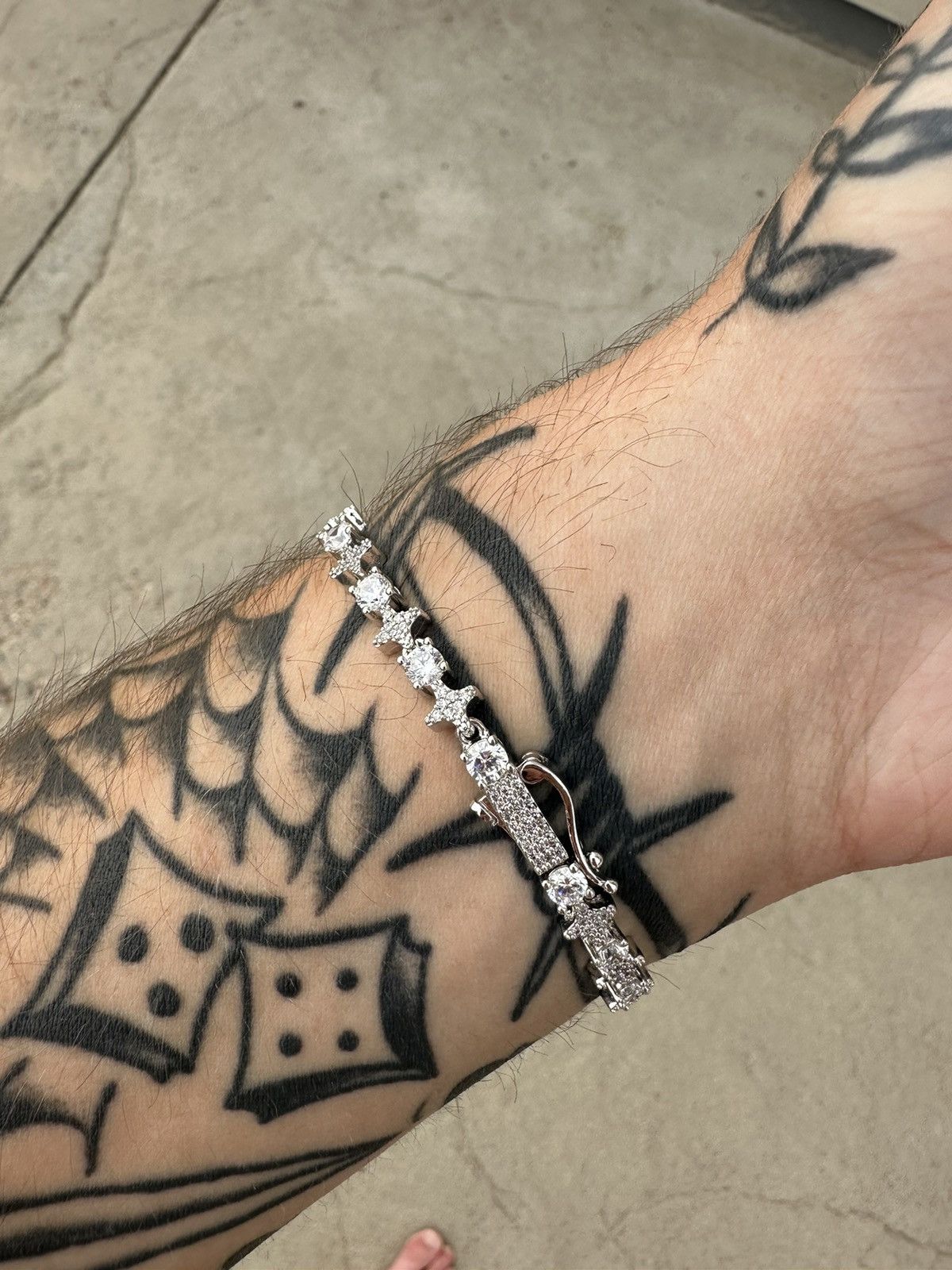 Jewelry SHOP GLD STAR BRACELET - 14K WHITE GOLD CZ Size ONE SIZE - 3 Thumbnail
