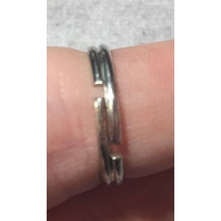 Other Casual Silver Tone Blue Stone Adjustable Ring Size 6 1/2 Size ONE SIZE - 12 Thumbnail