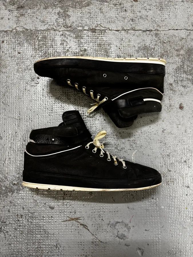 Dior 2000s Dior Homme Black Leather High Top Sneakers Size US 11 / EU 44 - 2 Thumbnail