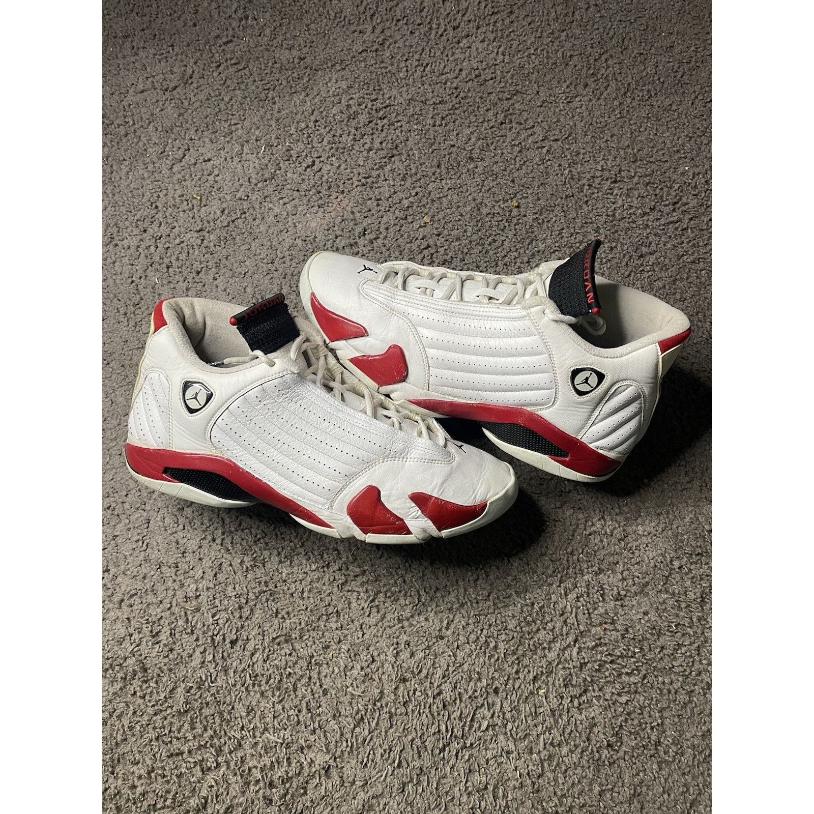 Jordan Brand Size 15- 2006 Nike Air Jordan Retro 14 Cherry Candy Cane Size US 15 / EU 48 - 2 Thumbnail