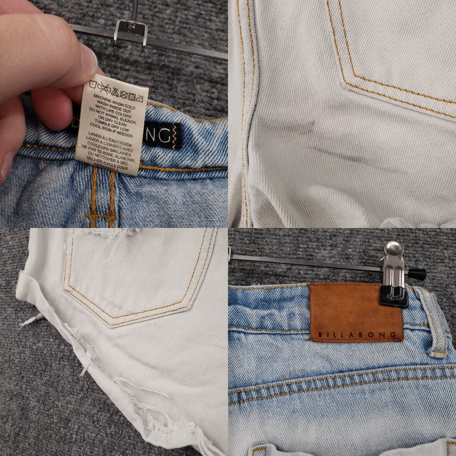 Billabong Billabong Shorts Womens 28 Blue High Rise Cut Off Cuffed Denim Zip Fly Baggy? No, Shorts. Size 28" / US 6 / IT 42 - 9 Thumbnail