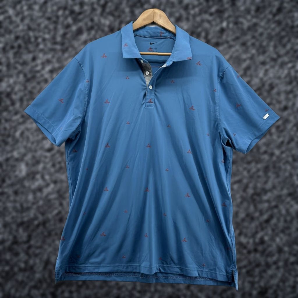Nike Nike Dri-FIT Polo Shirt Mens XL Blue Lobster Print Golf Short Sleeve Size US XL / EU 56 / 4 - 1 Thumbnail