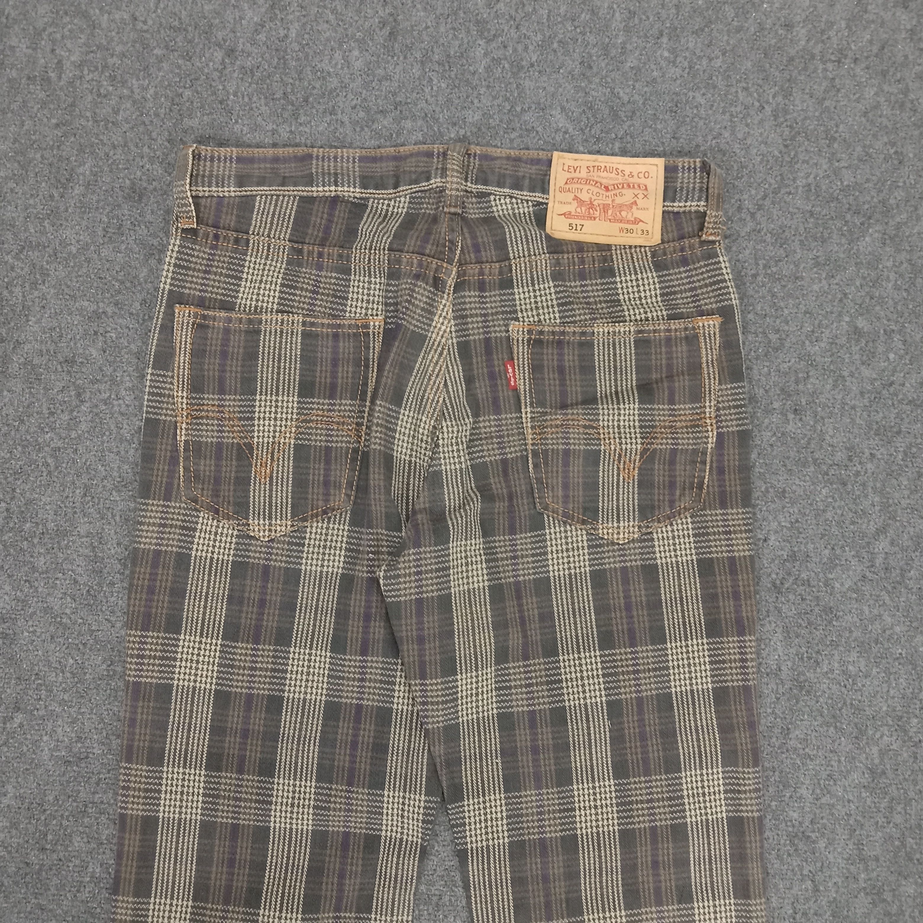 Levi's × Vintage Levi's 517 Tattersall Patern American Jeans Pants Size US 31 - 6 Thumbnail
