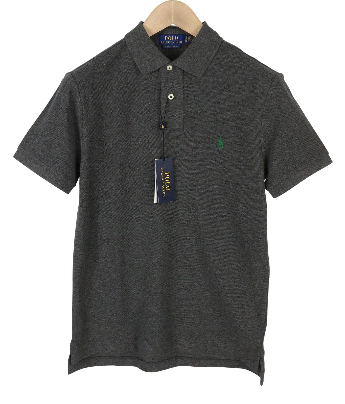 Ralph Lauren CUSTOM SLIM FIT S Dark Grey Melange Cotton 87892 Size US S / EU 44-46 / 1 - 3 Thumbnail