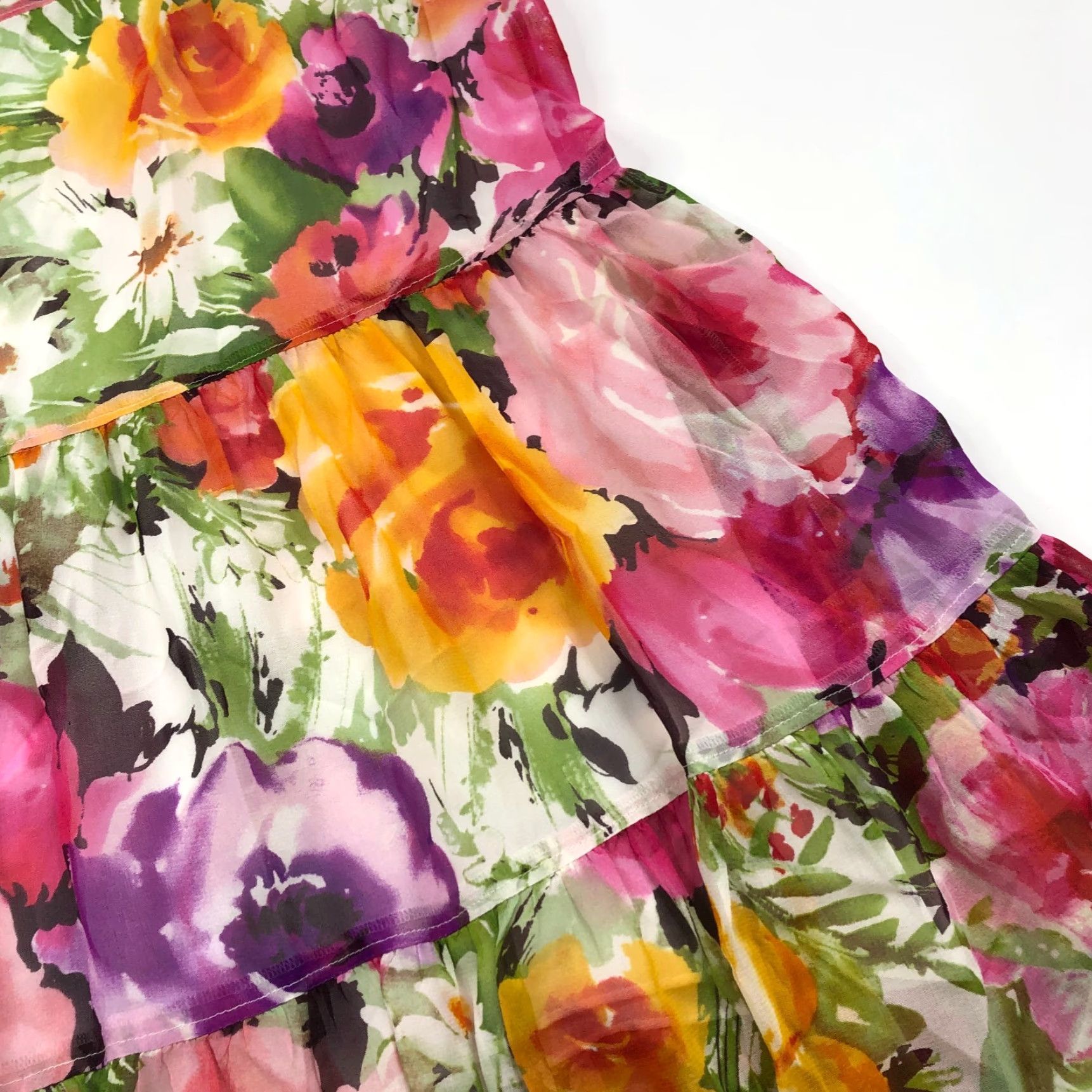 Jones New York Jones New York Collection Skirt 4 100% Silk Floral Midi Mint Multicolor Mini Style Womens Size 27" / US 4 / IT 40 - 3 Thumbnail