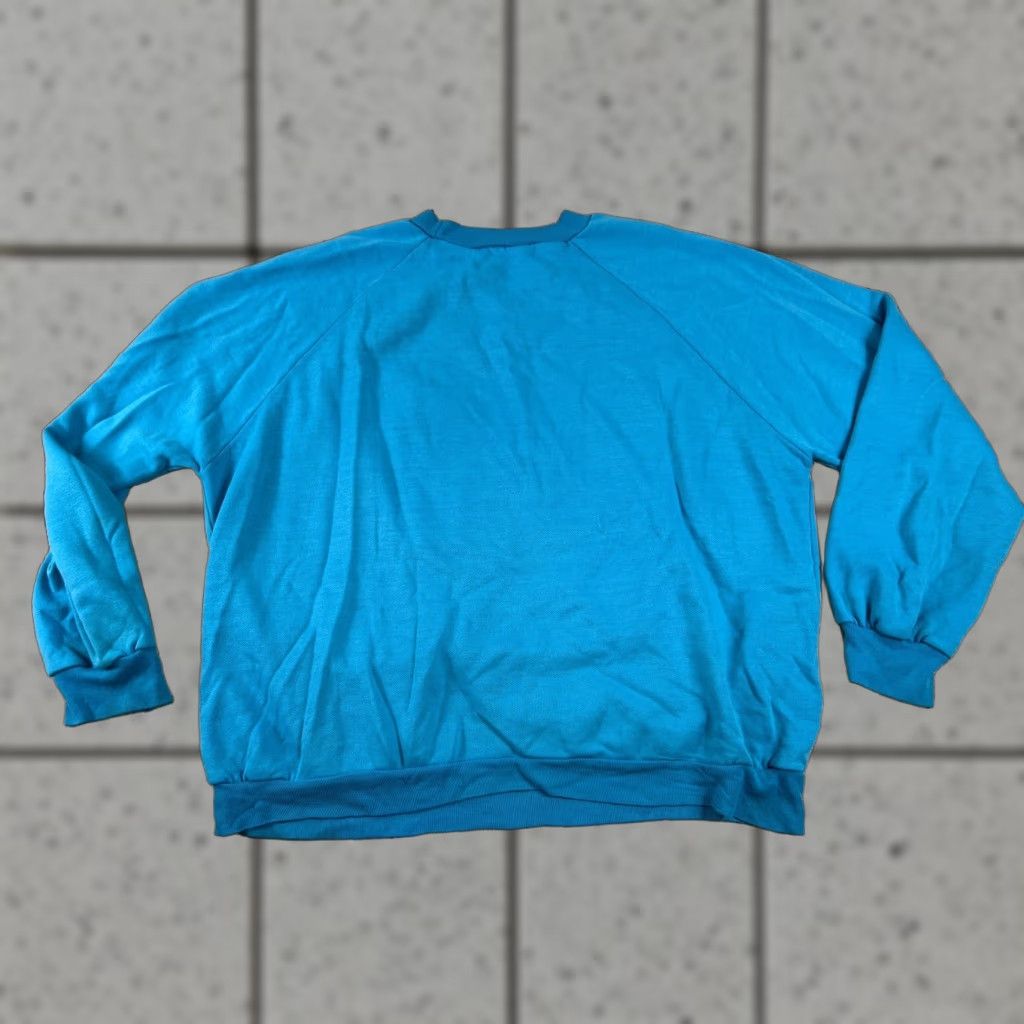 Vintage VINTAGE 90s Nature Whitetail Deer Pullover Sweatshirt Blue L Made In USA Men Graphic Print Size US L / EU 52-54 / 3 - 1 Thumbnail