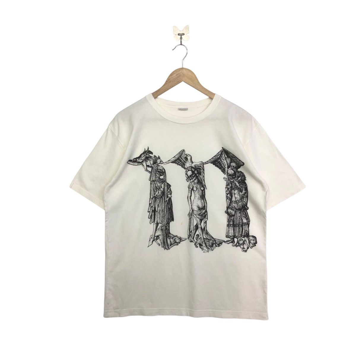 Japanese Brand MAZE Gothic Skull Ilustration Art Graphic Tshirt Size US L / EU 52-54 / 3 - 1 Thumbnail