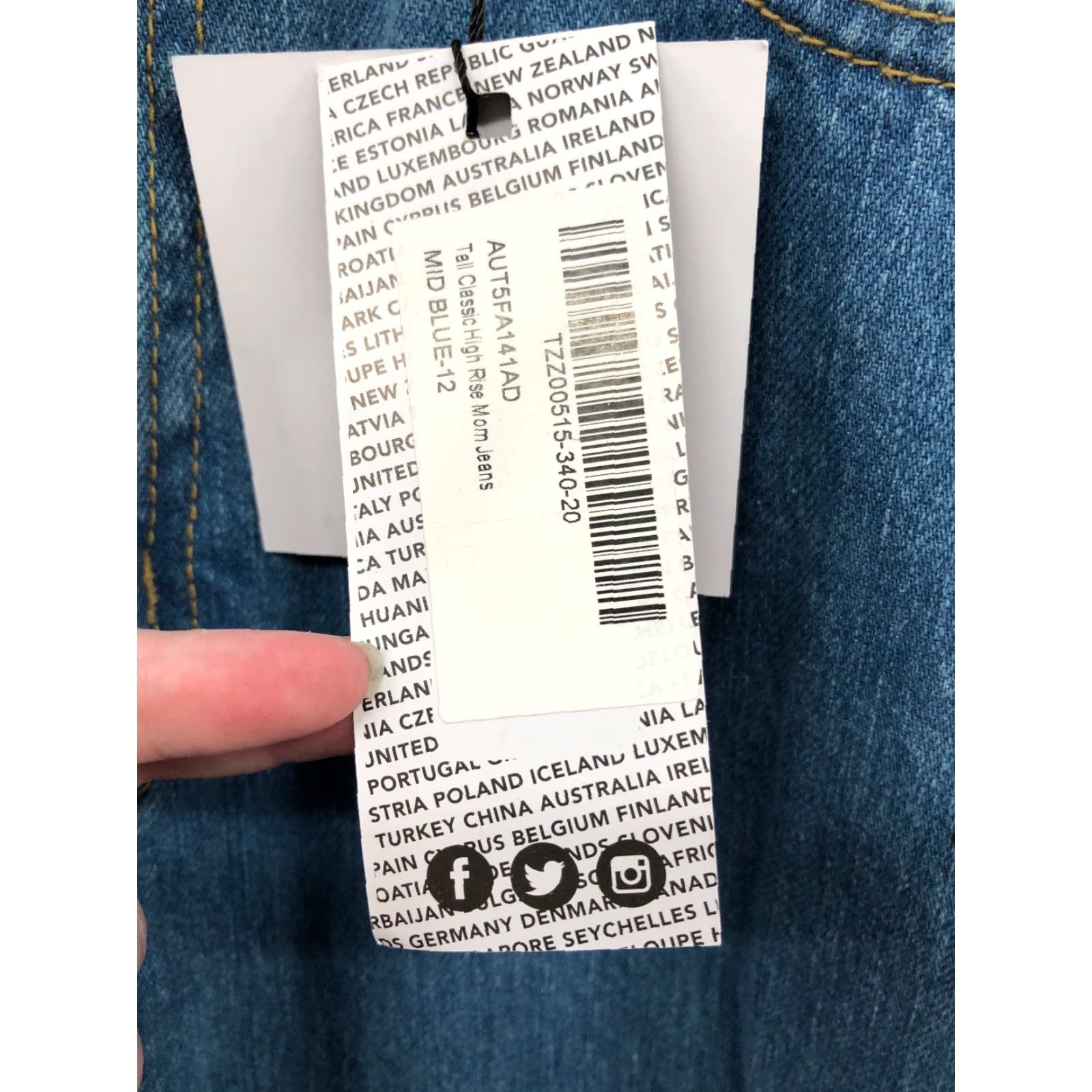 Boohoo Boohoo High Rise Mom Jeans Size 8 Tall Womens Dark Wash Blue Denim Jeans Size 30" / US 8 / IT 44 - 3 Thumbnail