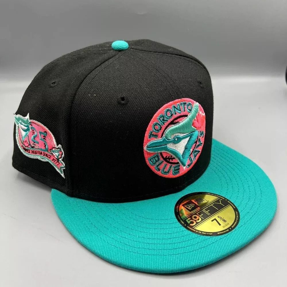 New Era Toronto Blue Jays Hat Men 7 5/8 59Fifty New Era Fitted Cap Size ONE SIZE - 1 Thumbnail