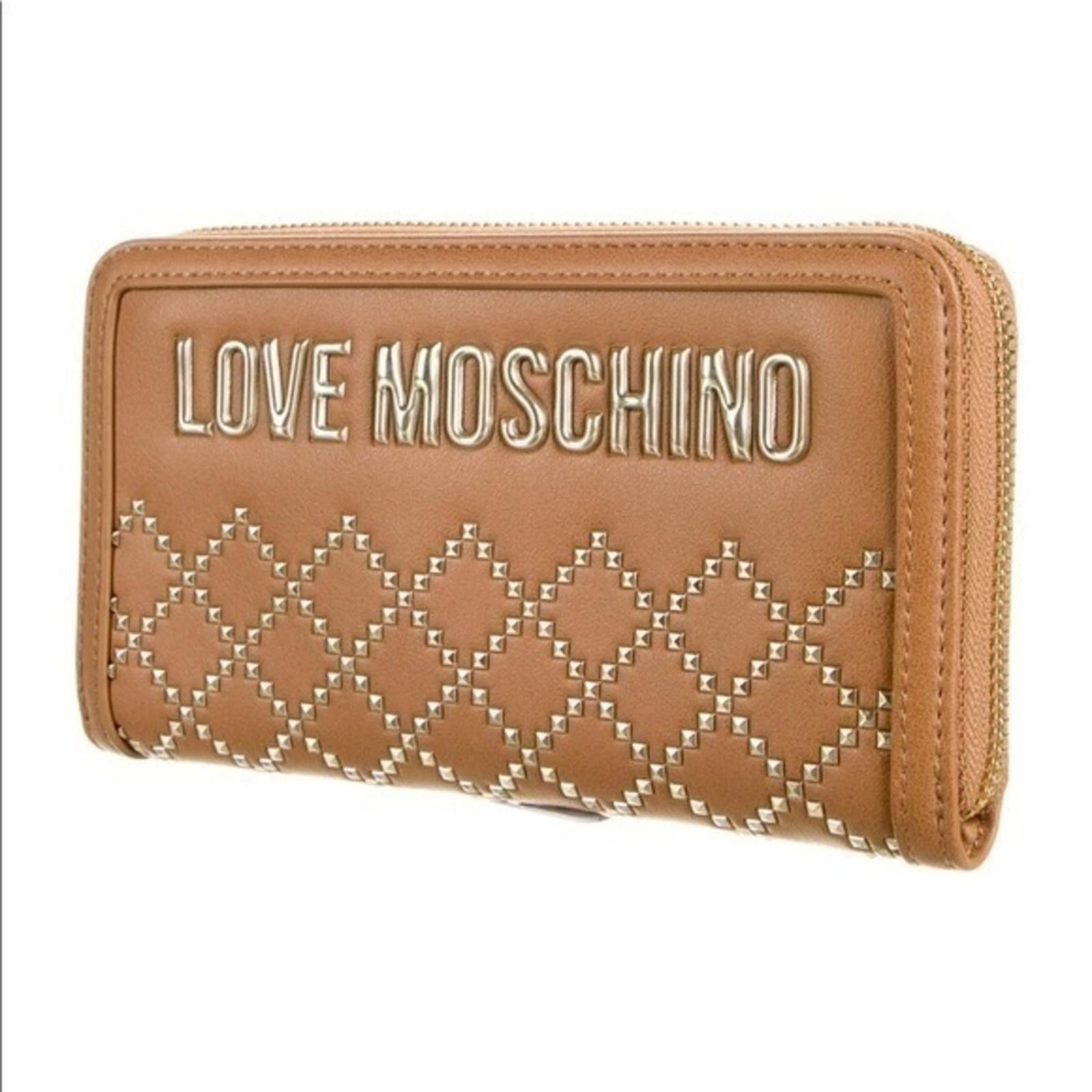 Moschino Love Moschino Tan Leather Zip Around Wallet NWT Size ONE SIZE - 4 Thumbnail