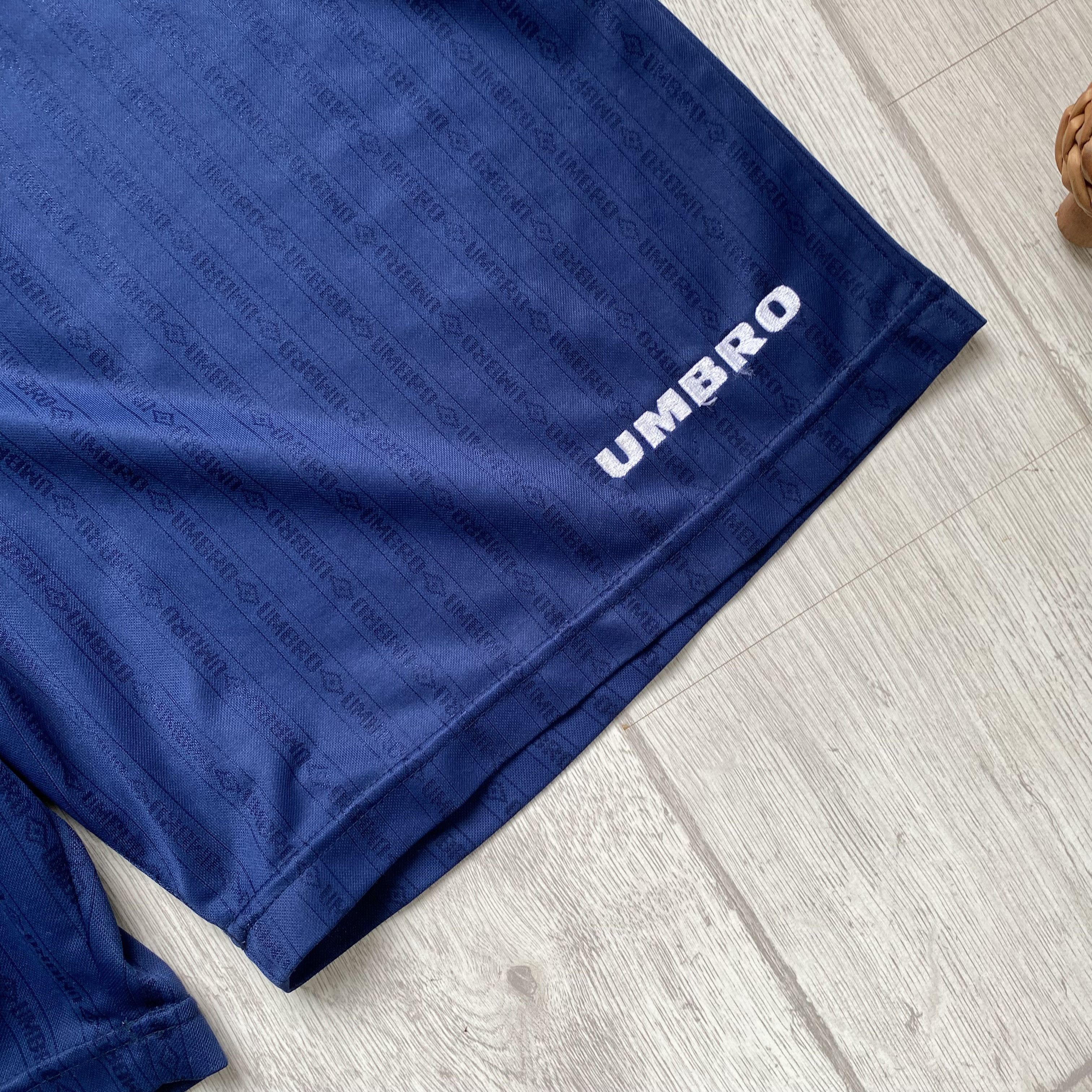 Umbro Vintage 90s Umbro Jersey Short monogram training Size US 36 / EU 52 - 3 Thumbnail