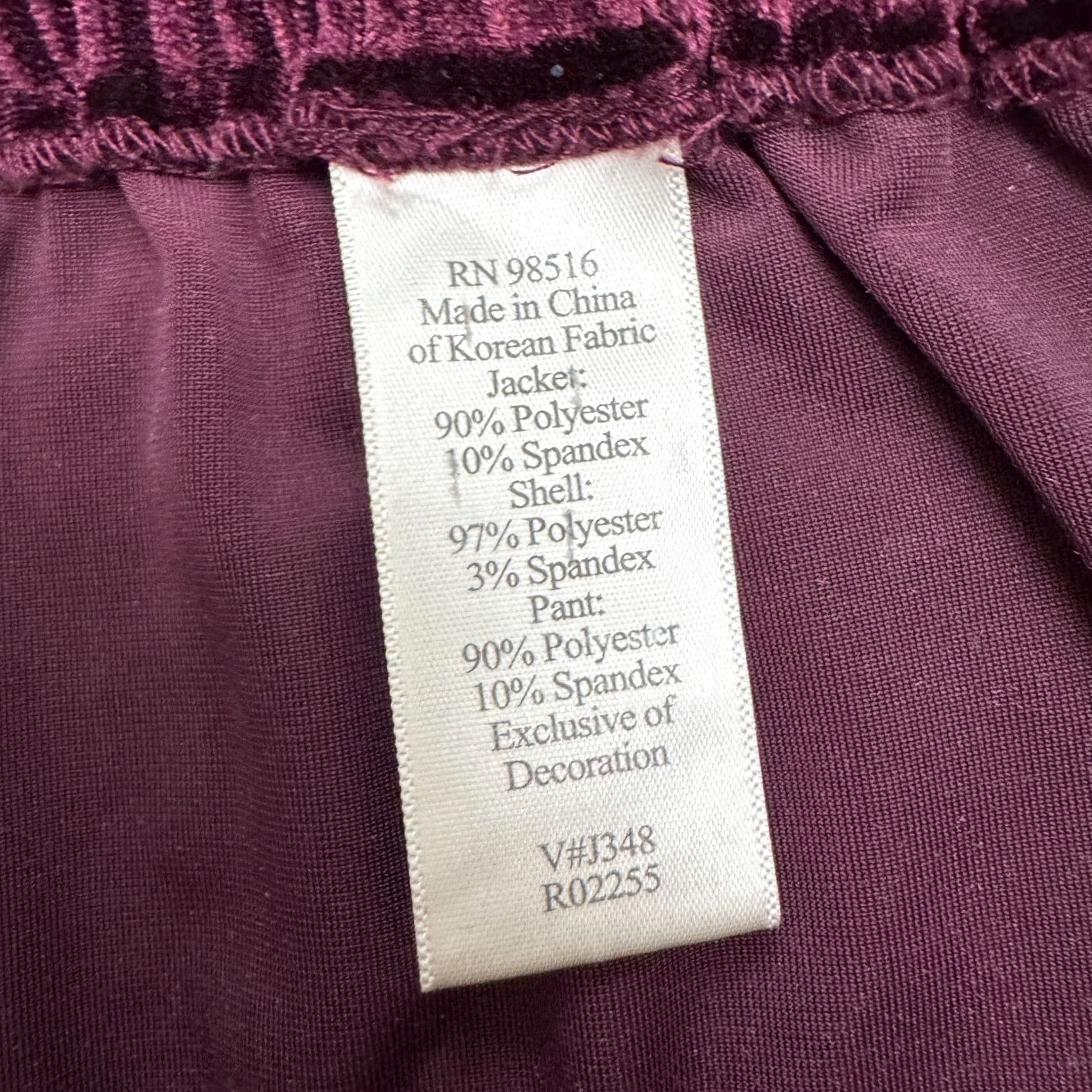 Coldwater Creek Coldwater Creek Velvet Lounge Pants Womens XL Burgundy Red Soft Casual Pants Size 40" / US 18 - 6 Thumbnail