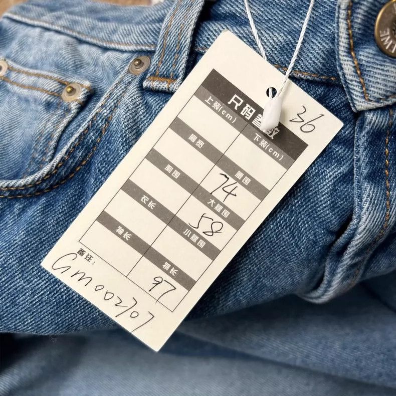 Loewe Loewe Blue leather label logo pocket embroidered jeans Size 24" / US 00 / IT 34 - 3 Thumbnail