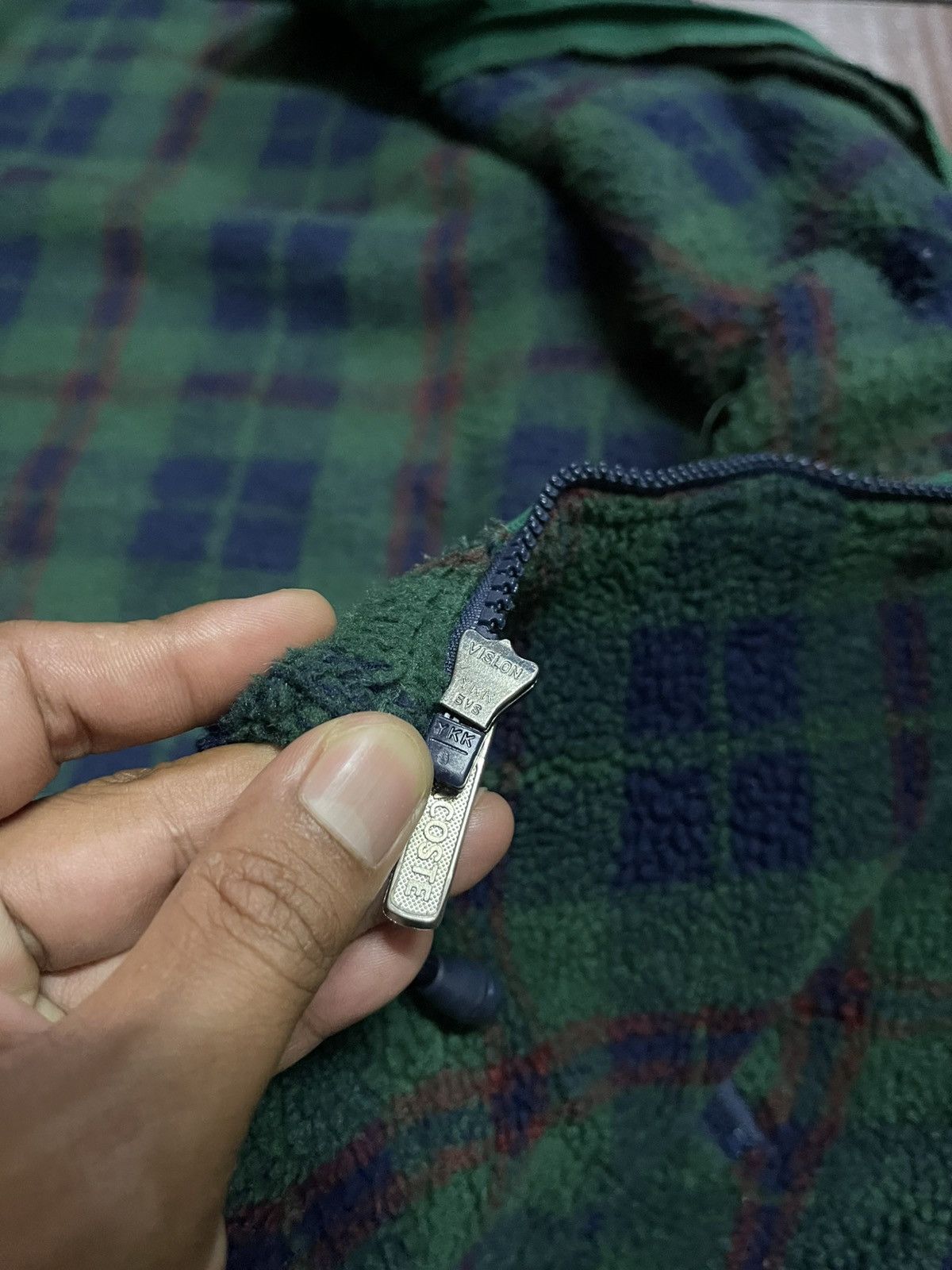 Lacoste × Vintage Vintage Lacoste Sherpa fleece Plaid Jacket Size US L / EU 52-54 / 3 - 10 Thumbnail