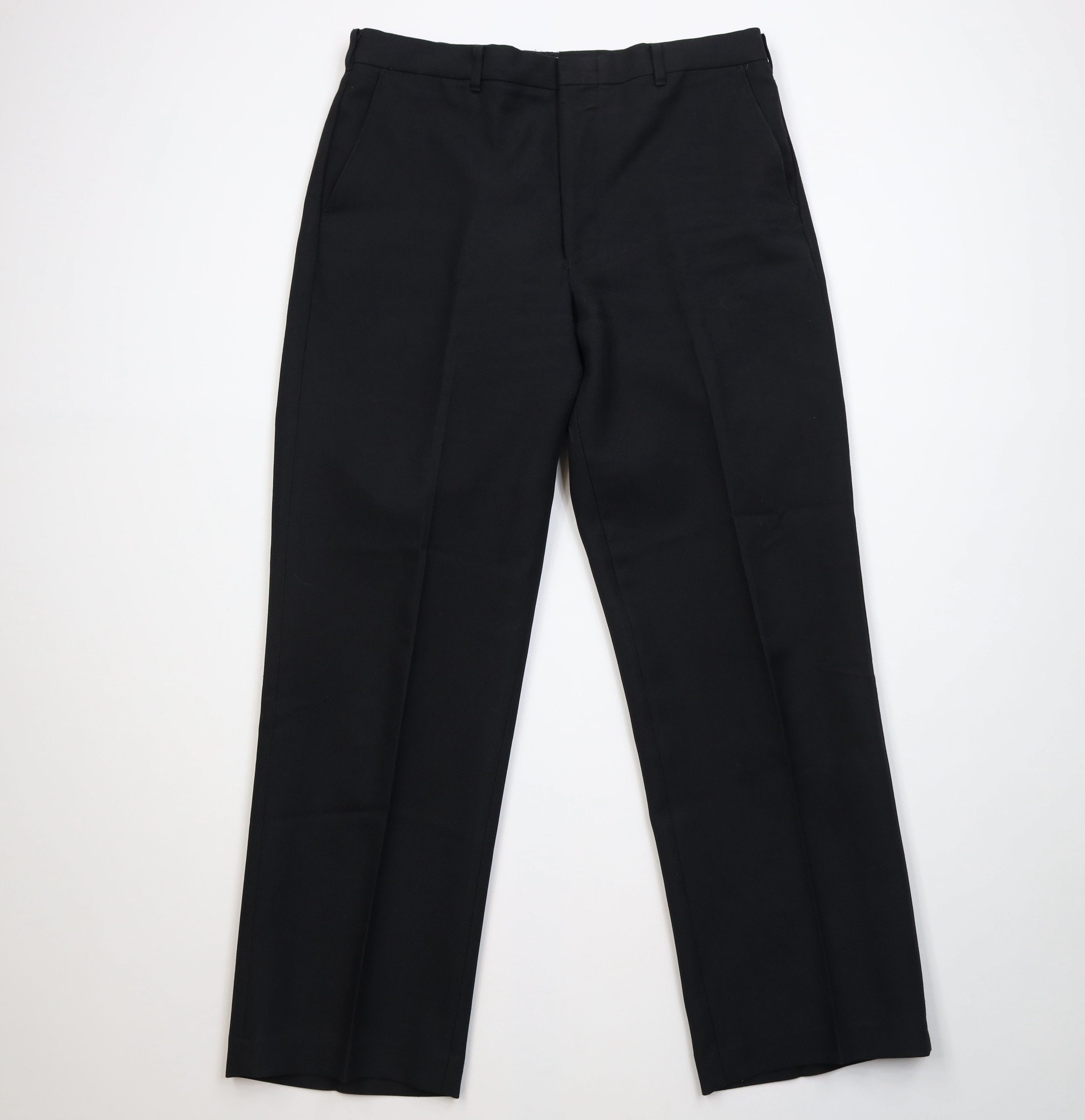 Vintage Vintage 70s Streetwear Flared Wide Leg Chino Pants Black USA Size US 34 / EU 50 - 1 Thumbnail