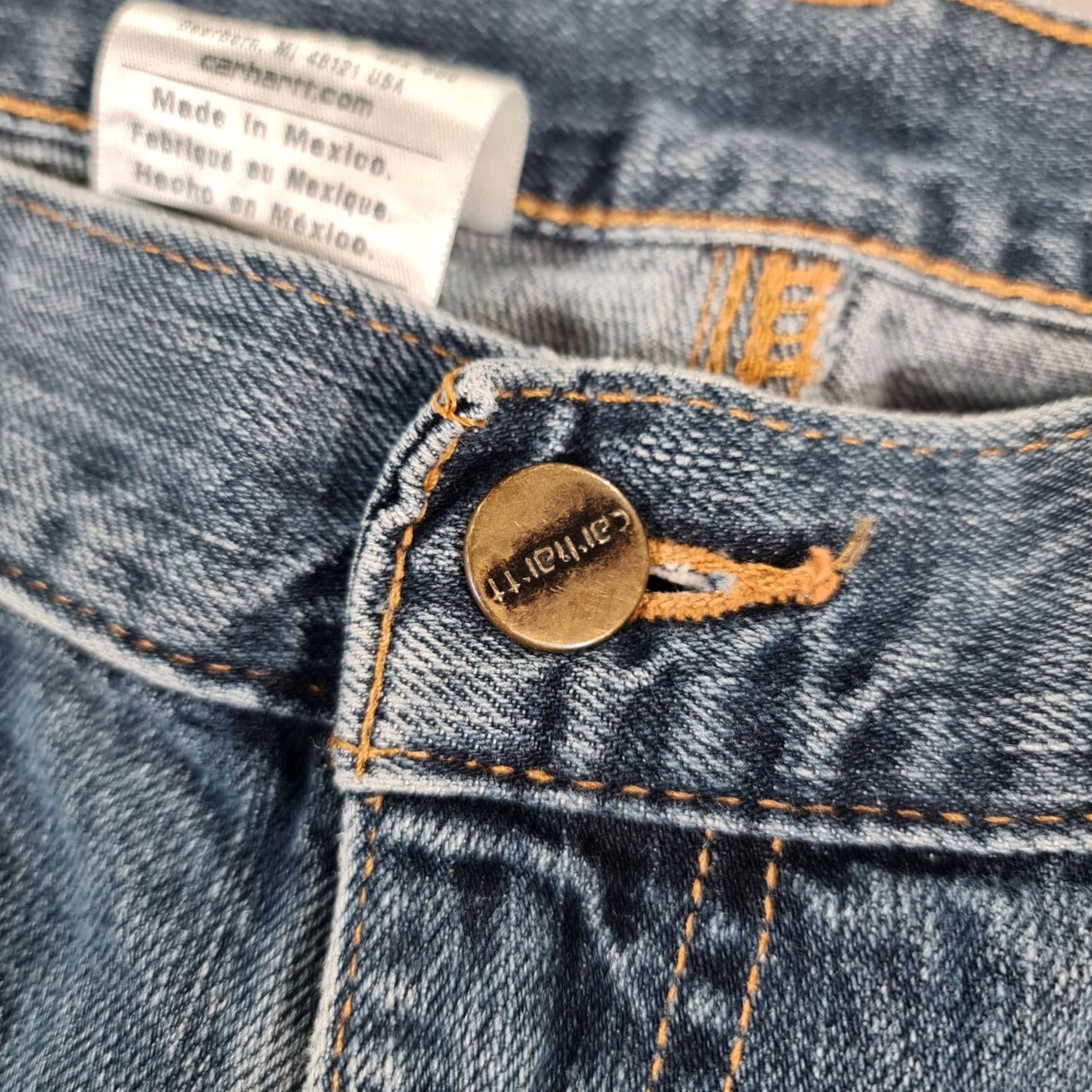 Carhartt Carhartt Jeans Blue W34 L34 5-Pocket Zip Fly Relaxed Straight Mens Regular Denim 101483-968 Size US 34 / EU 50 - 3 Thumbnail