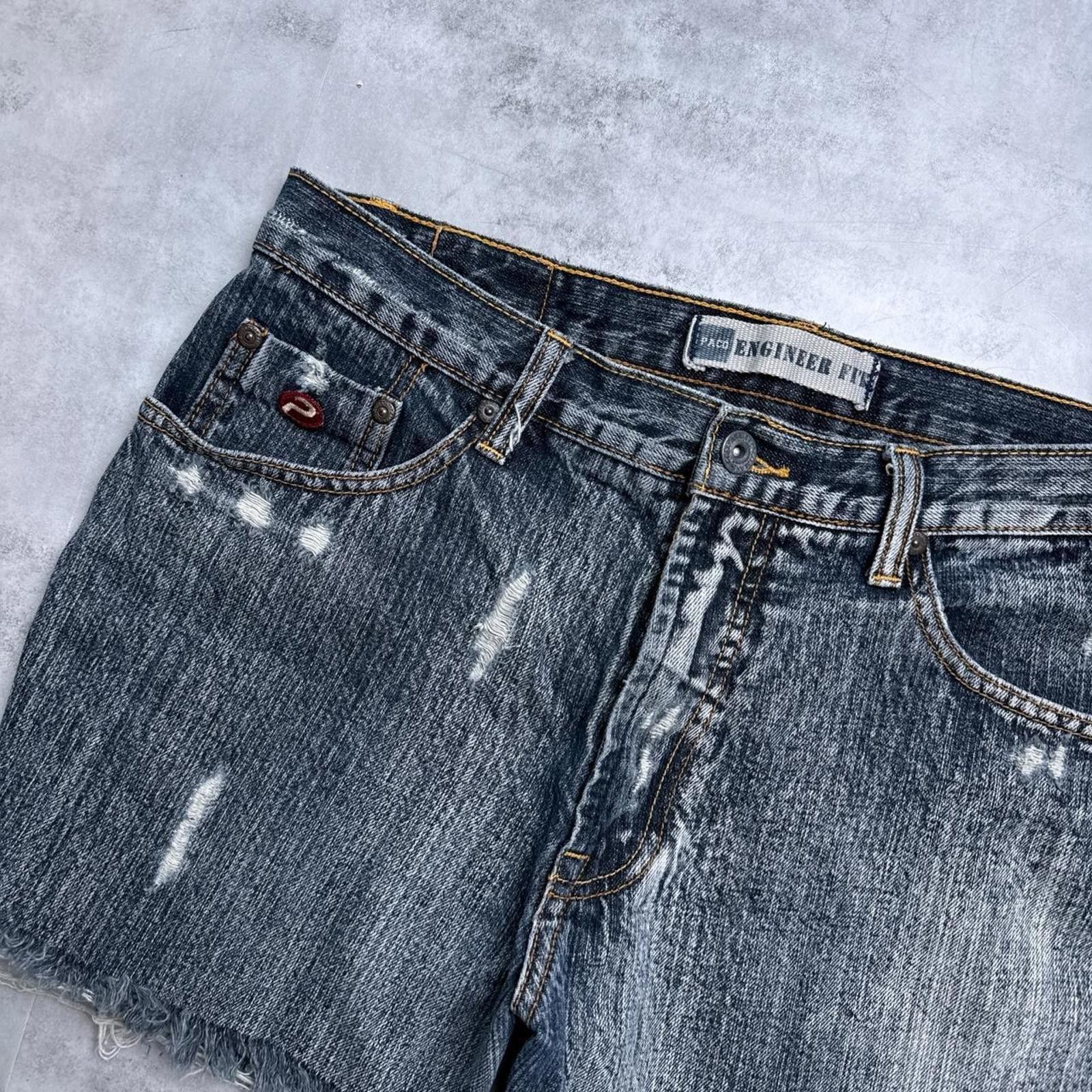 Pacsun Y2K Paco Jeans Engineer Fit 00s Denim navy shorts Size 24" / US 00 / IT 34 - 4 Thumbnail