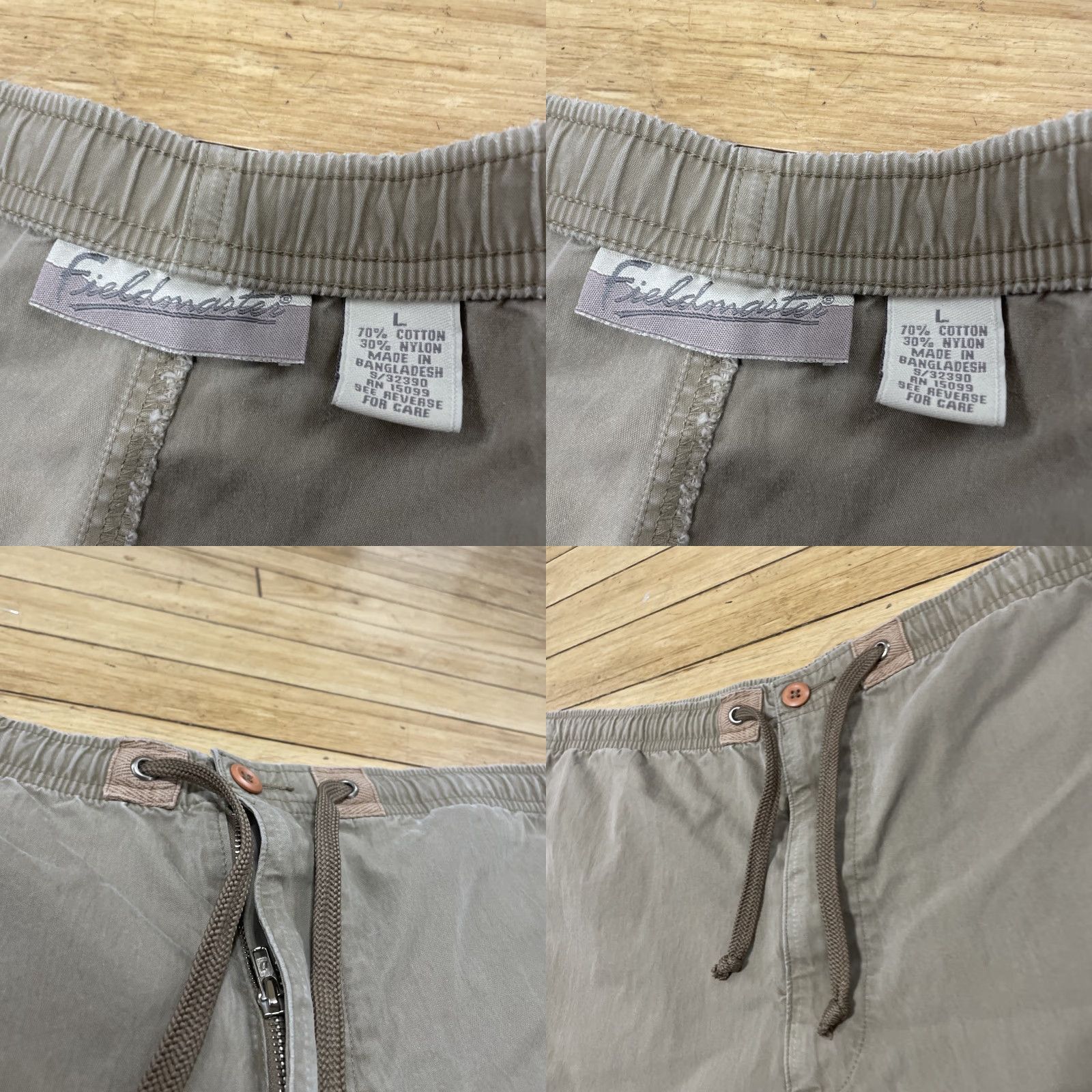 Vintage VINTAGE Fieldmaster Lounge Shorts Men 40x7 L Brown Khaki Lightweight Drawstring Relaxed Regular Size US 40 / EU 56 - 10 Thumbnail