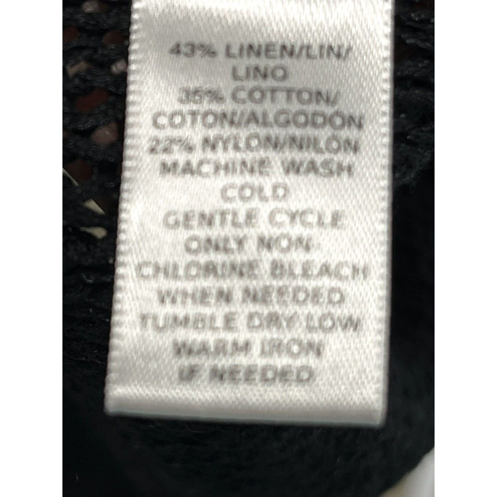 Lou & Grey LOU & GREY Linen Blend High Neck Sleeveless Sweater Womens Medium Black Pullover Size M / US 6-8 / IT 42-44 - 7 Thumbnail