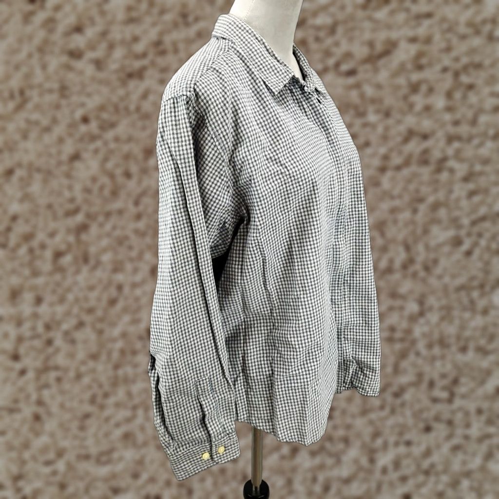 Eddie Bauer Eddie Bauer Womens Jacket 2XL Gingham Blue White Shirt Shacket Check Full Zip Size XXL / US 16-18 / IT 52-54 - 1 Thumbnail
