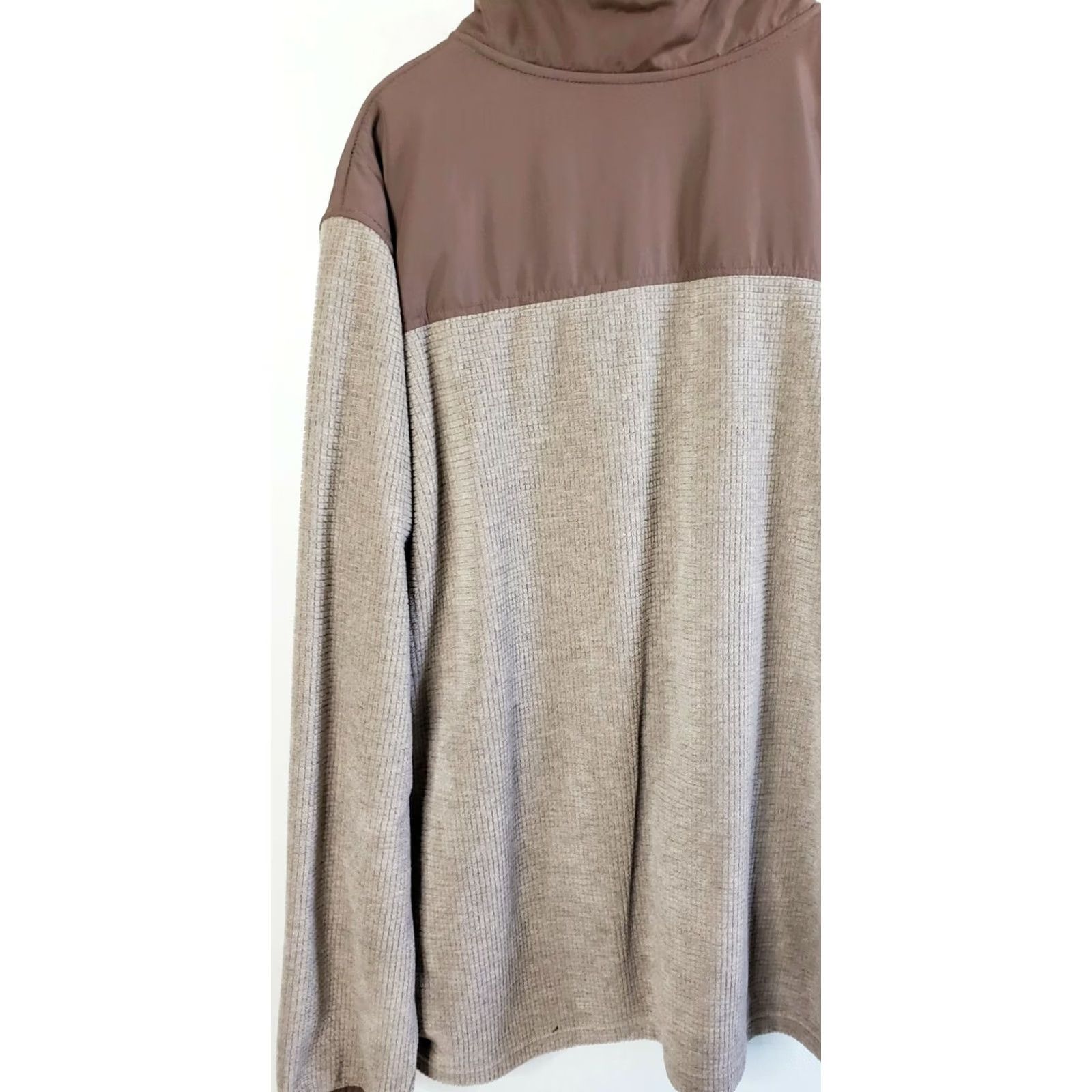 Vintage Athletic Works Men's Fleece Full Zip Jacket Sweater Two-toned Brown Size 2XL Size US XXL / EU 58 / 5 - 7 Thumbnail