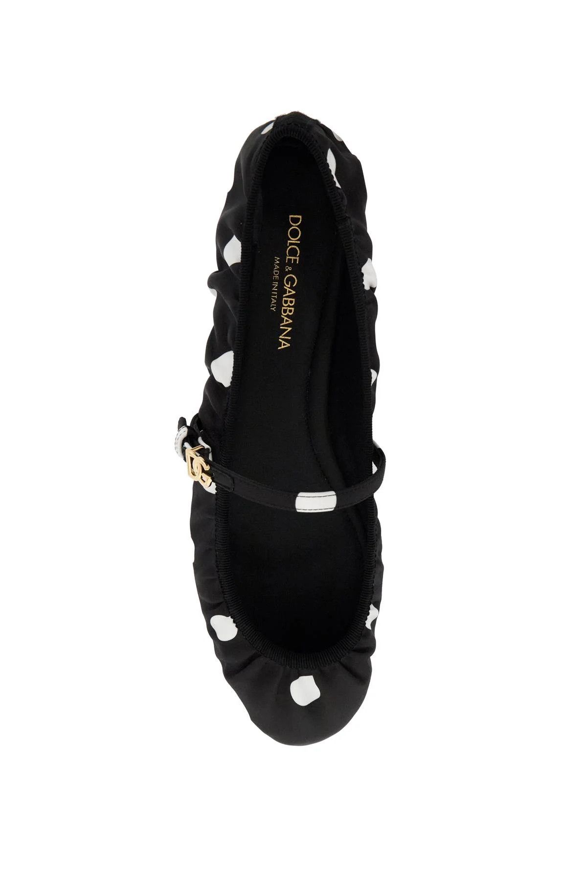 Dolce & Gabbana o1s22i1n1024 Ballerina Flats in Black White Size US 9 / IT 39 - 2 Thumbnail
