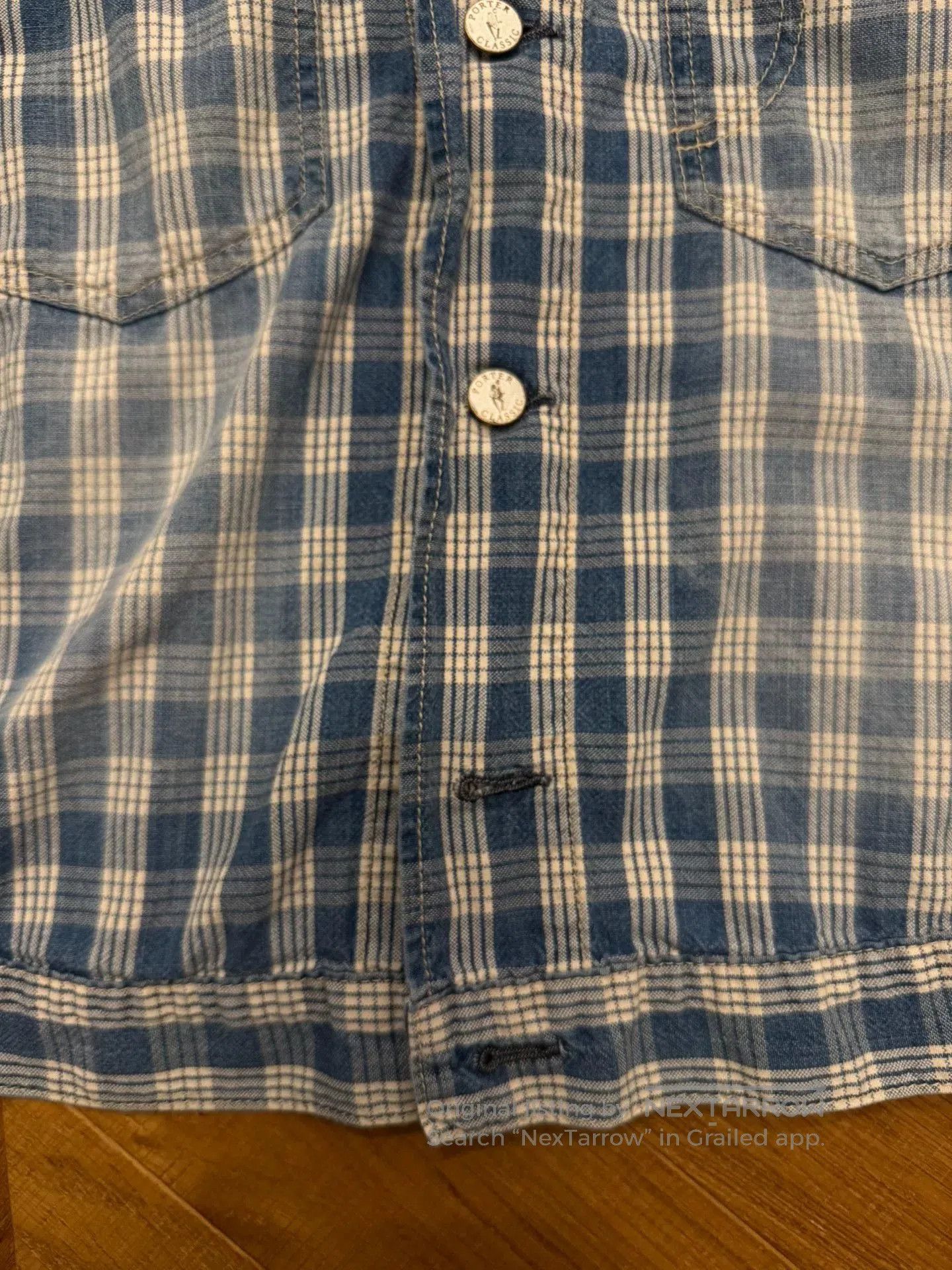 Porter Classic Porter Classic Hawaiian Denim Shirt. Size US XL / EU 56 / 4 - 4 Thumbnail