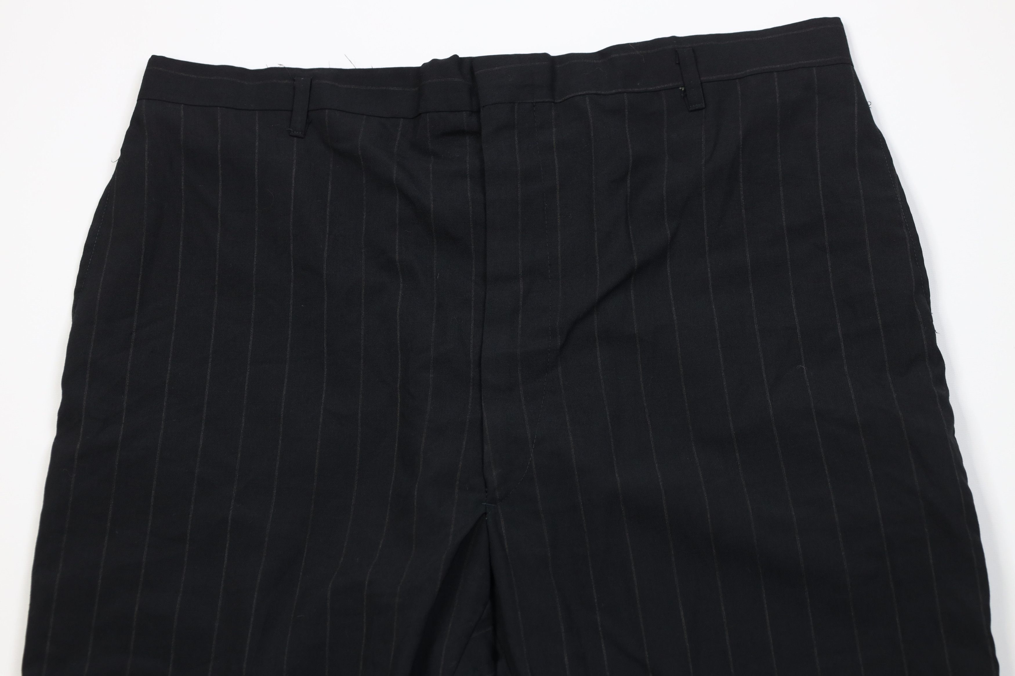 Vintage Vintage 50s Streetwear Knit Pinstriped Wide Leg Chino Pants Size US 38 / EU 54 - 2 Thumbnail
