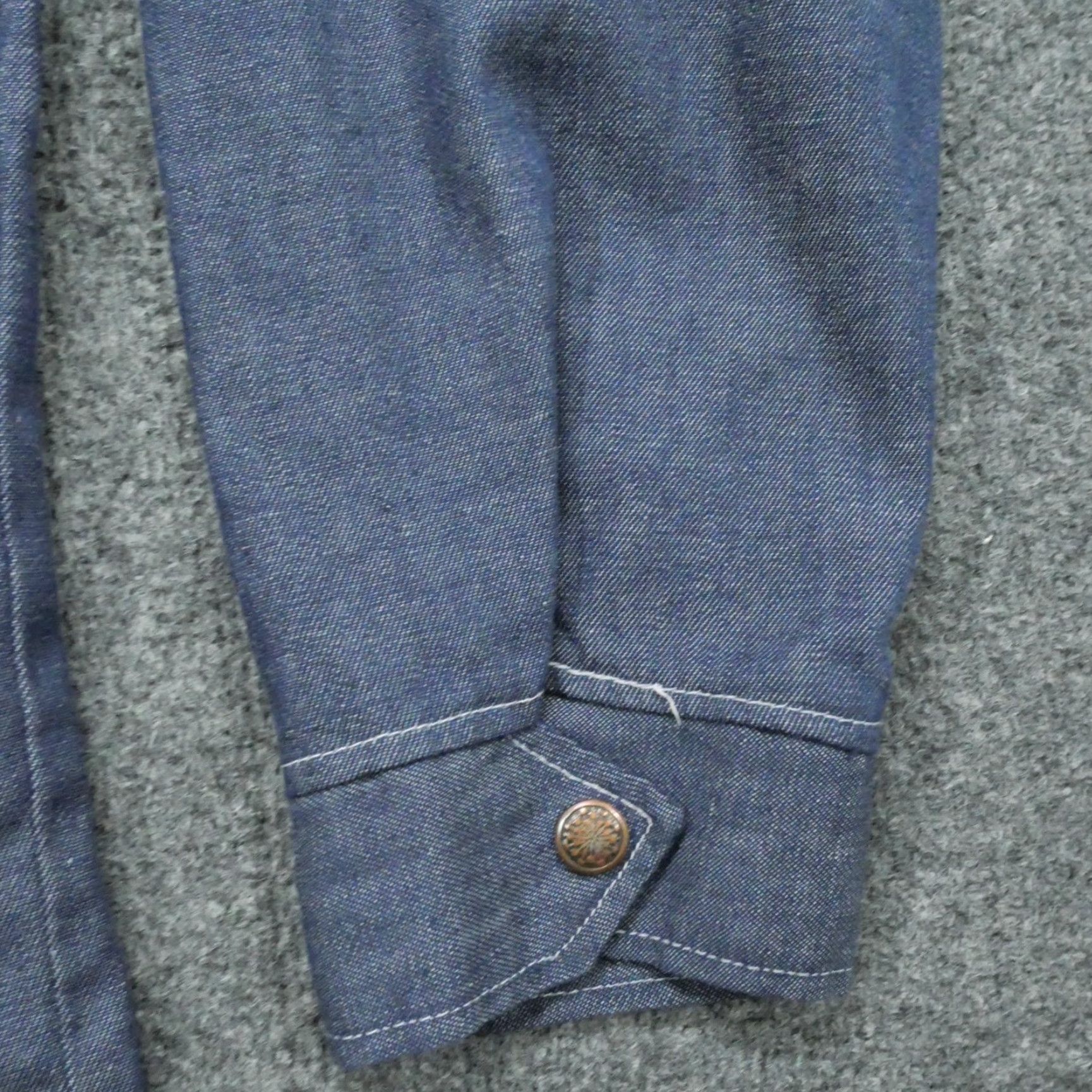 Denime Vintag Jean Jacket Mens XL 2XL Blue Denim Trucker Casual Shirt 70s Size US XL / EU 56 / 4 - 4 Thumbnail