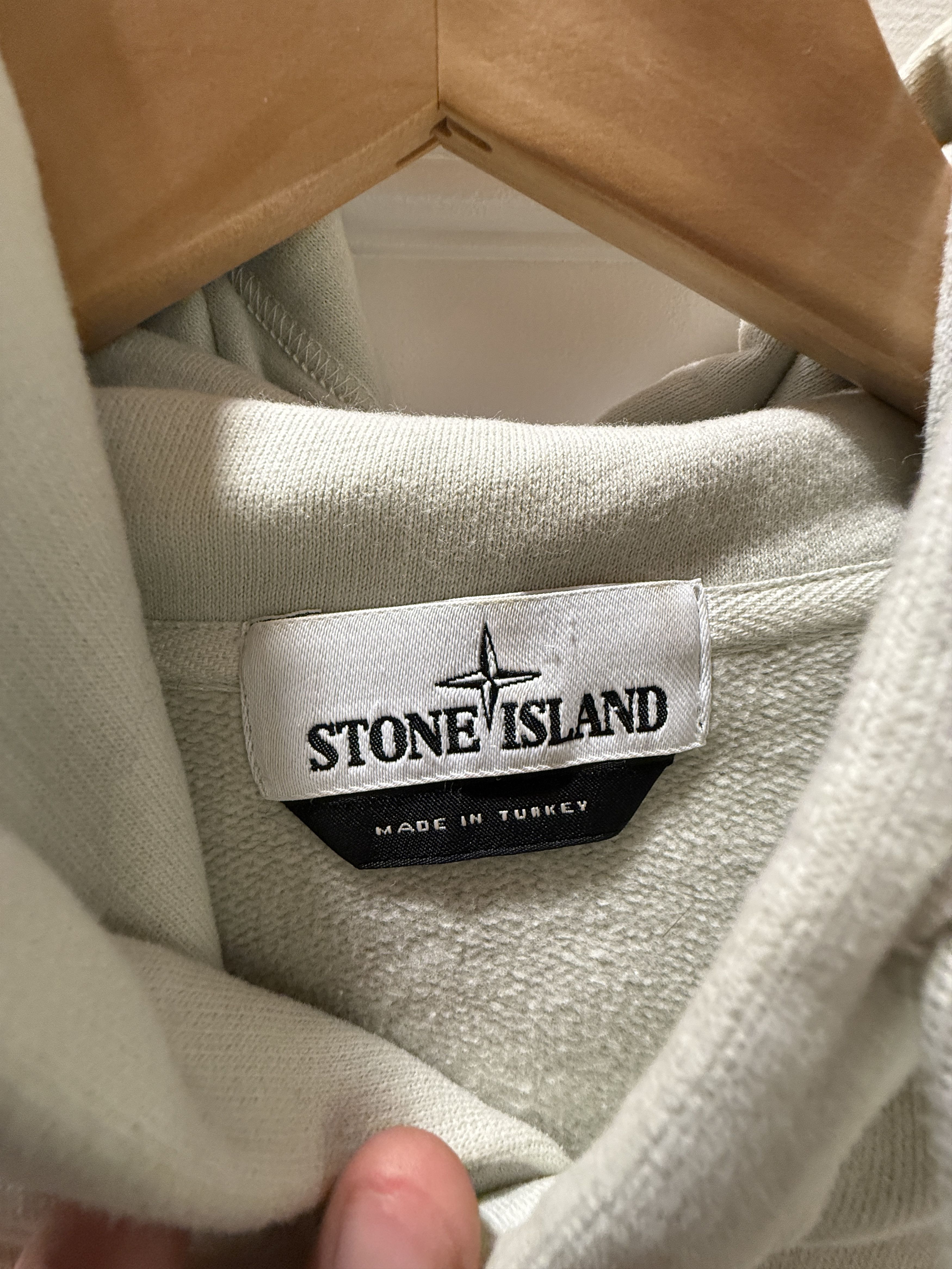 Stone Island Stone Island Hooded Sweatshirt Size XL Cream/Beige Size US XL / EU 56 / 4 - 2 Thumbnail