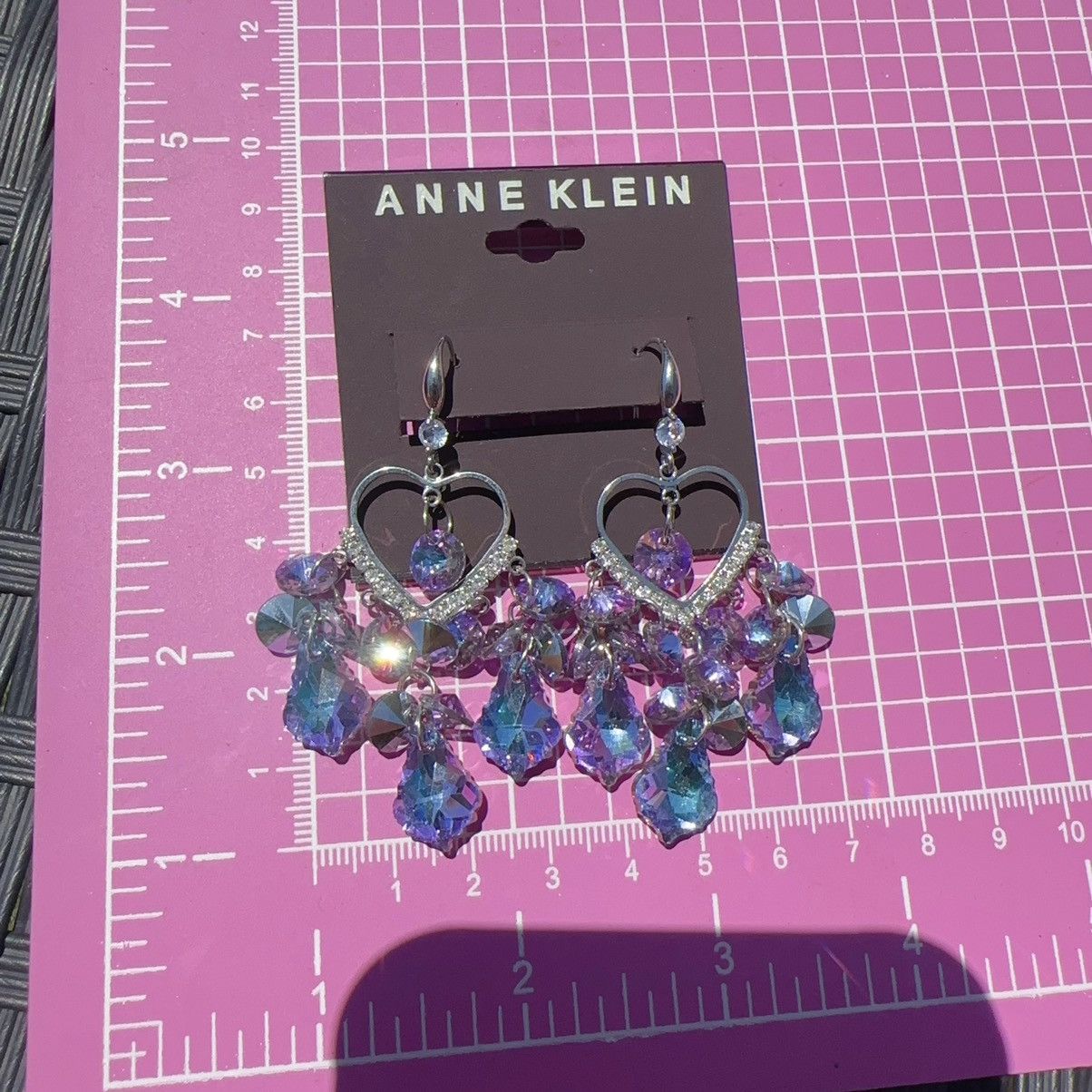 Anne Klein × Designer Anne Klein 925 sterling silver heart diamonds colorful ta Size ONE SIZE - 3 Thumbnail